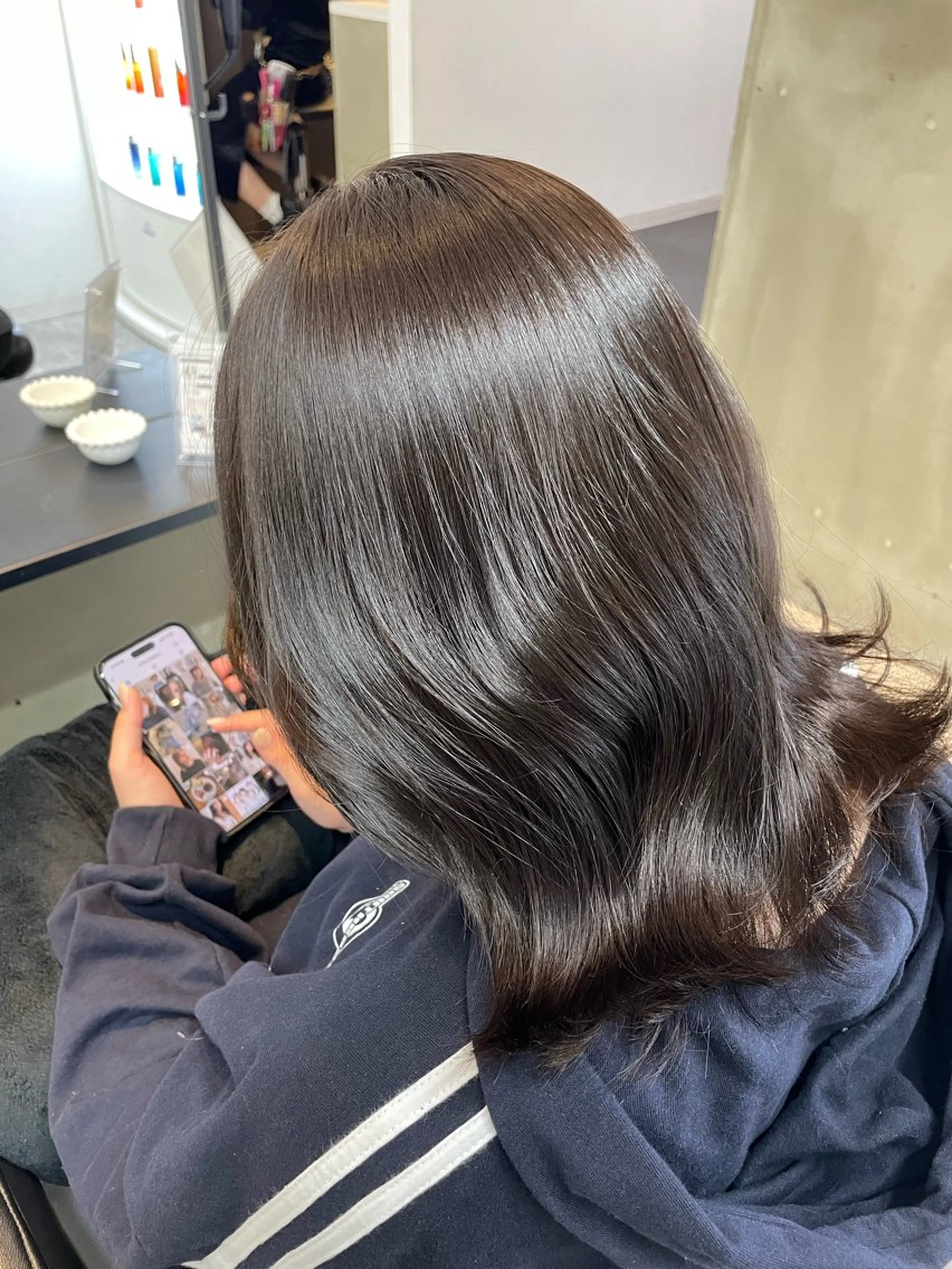 ミディアム ピンクブラウン 【無料カットモデル】 水山まさはる🌸のヘアスタイル