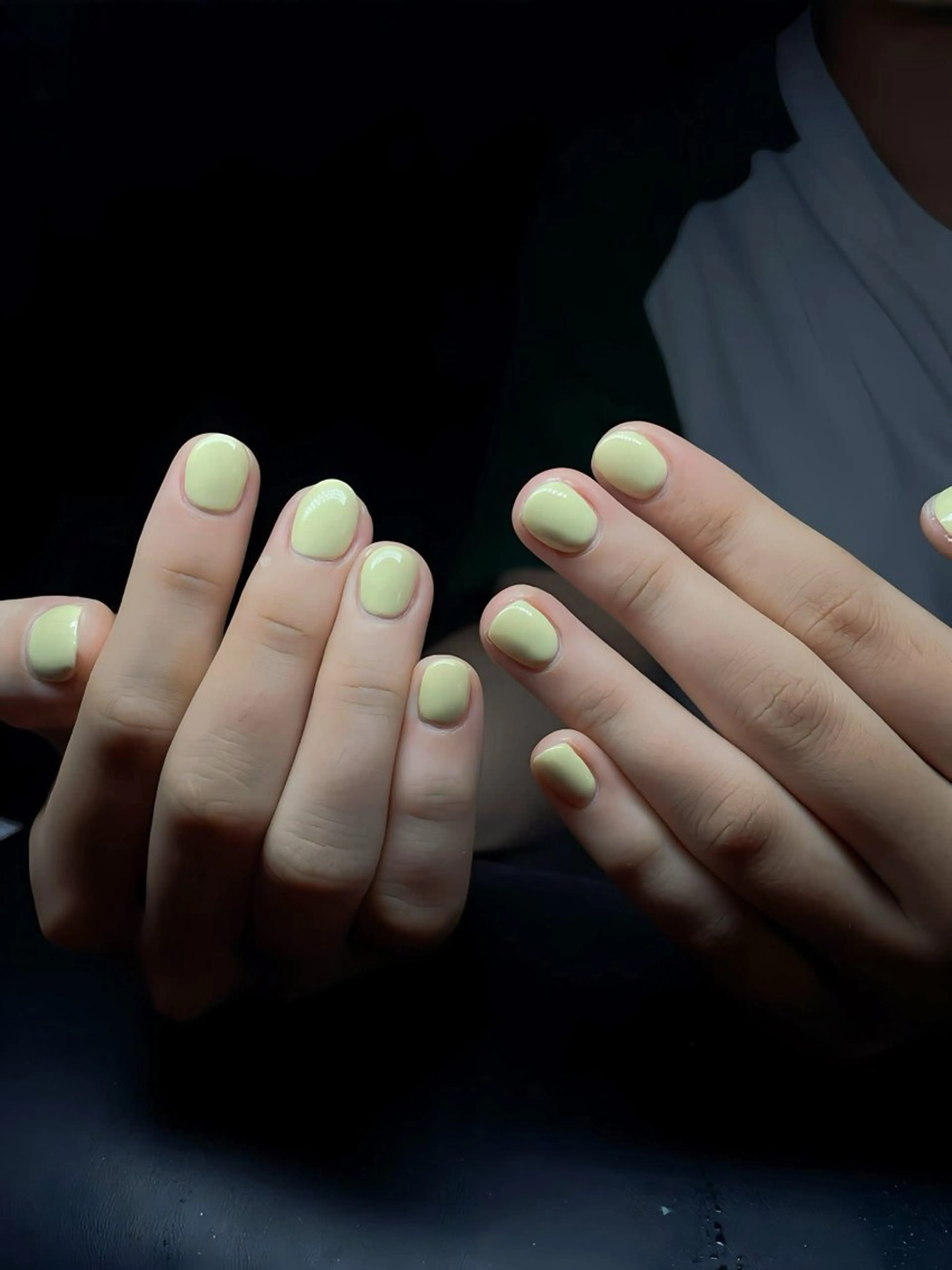 ネイル 長さ出し フレンチネイル ジェルネイル ガラスフレンチ 韓国ネイル ハンドネイル Minette nailHuongのネイルデザイン