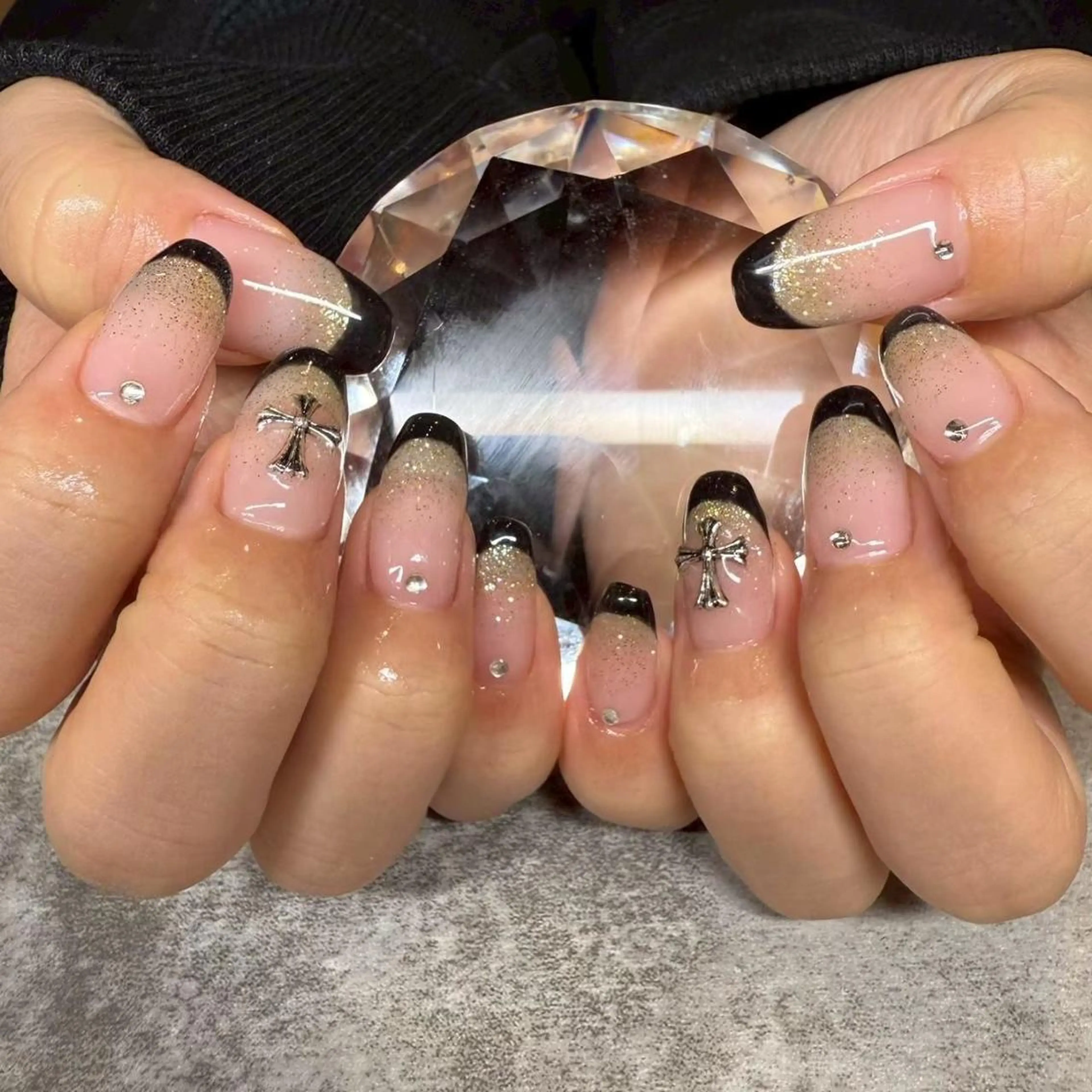 ネイル ボルドー チークネイル クリアネイル 成人式 フラッシュネイル 妹尾/長さだし パラジェルフィルインのネイルデザイン