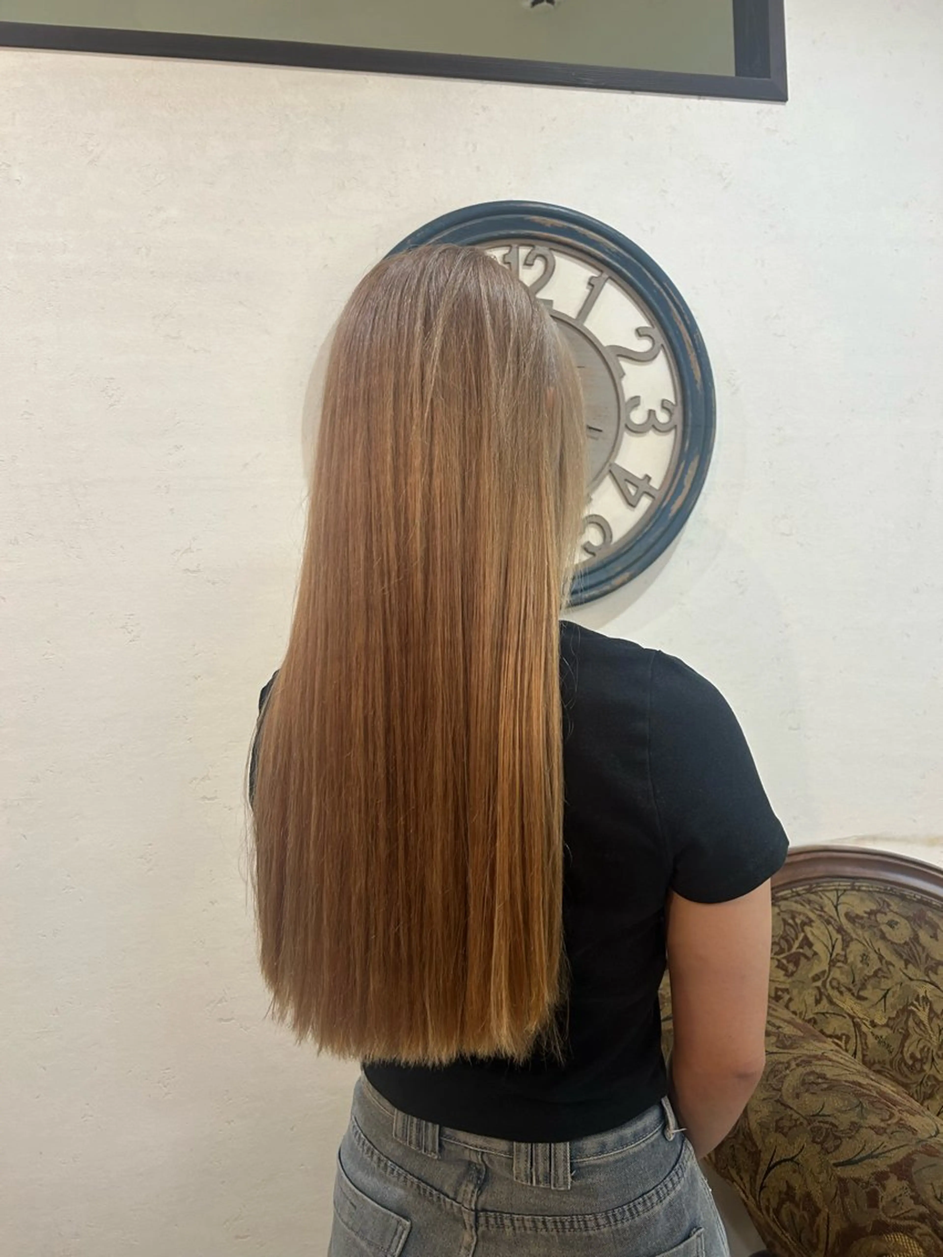 ロング カラー 赤星 さえのヘアスタイル