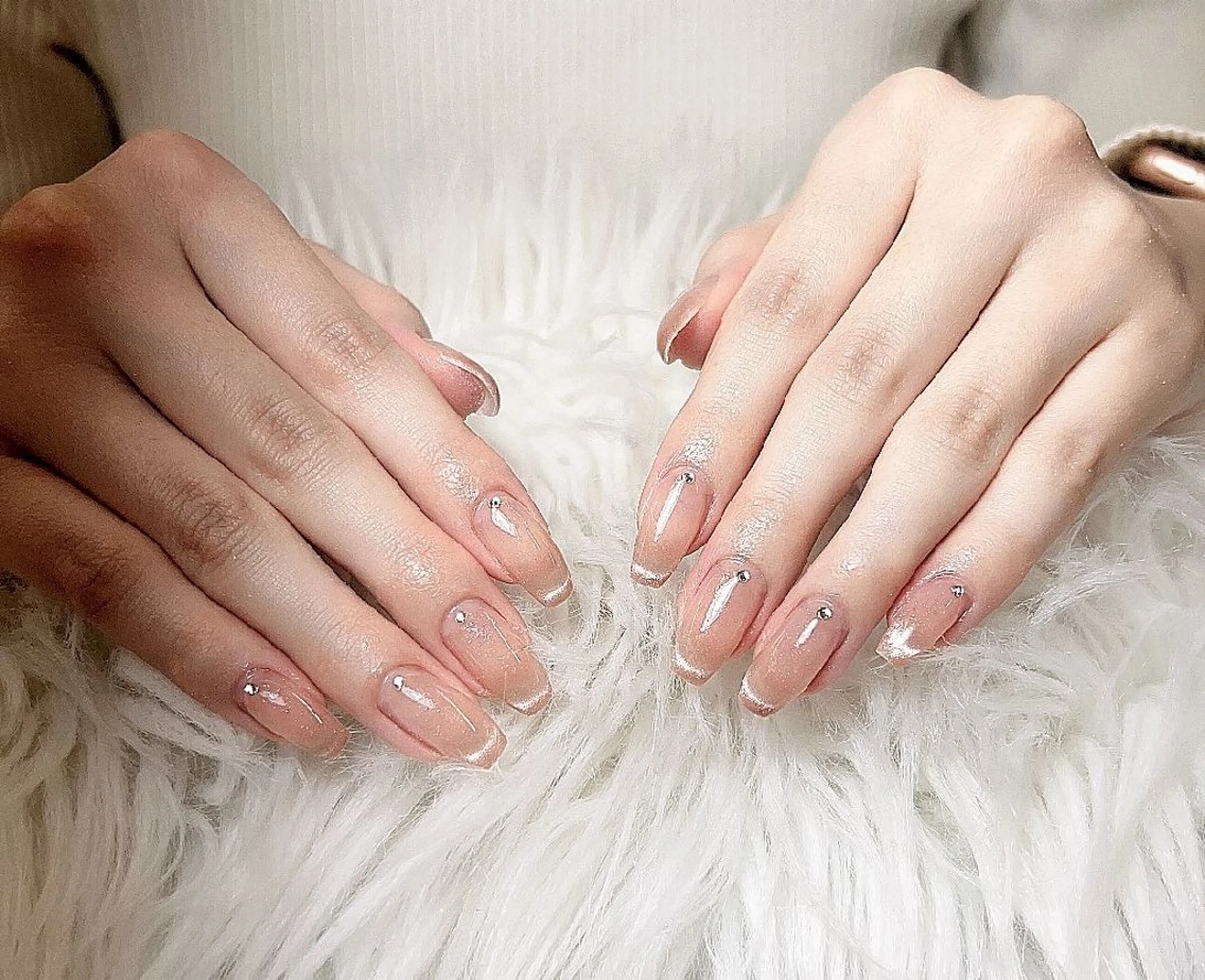 ネイル チークネイル フットネイル フレンチネイル ジェルネイル ガラスフレンチ ハンドネイル ル ナのネイルデザイン