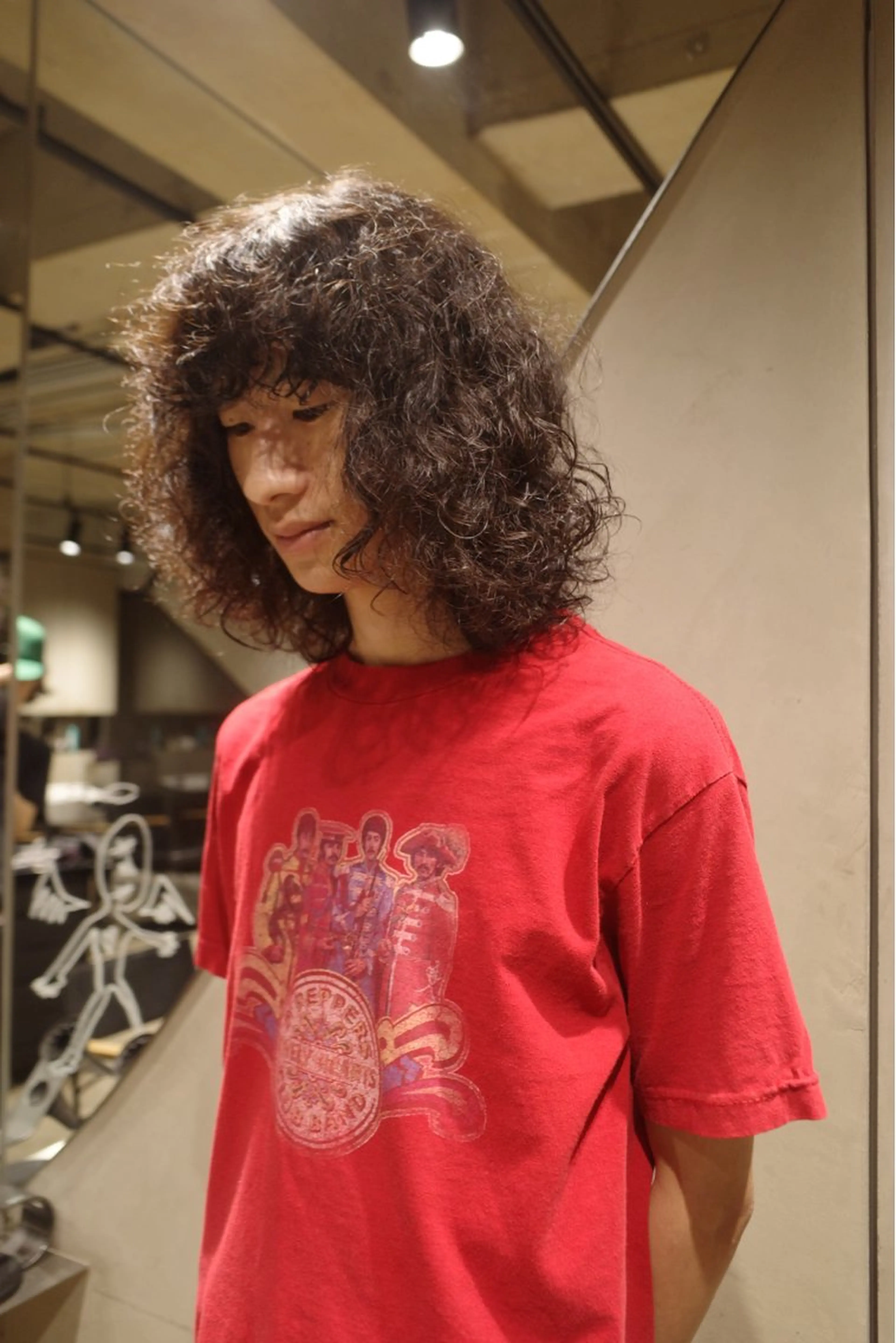 ロング パーマ 田中 隼斗のヘアスタイル