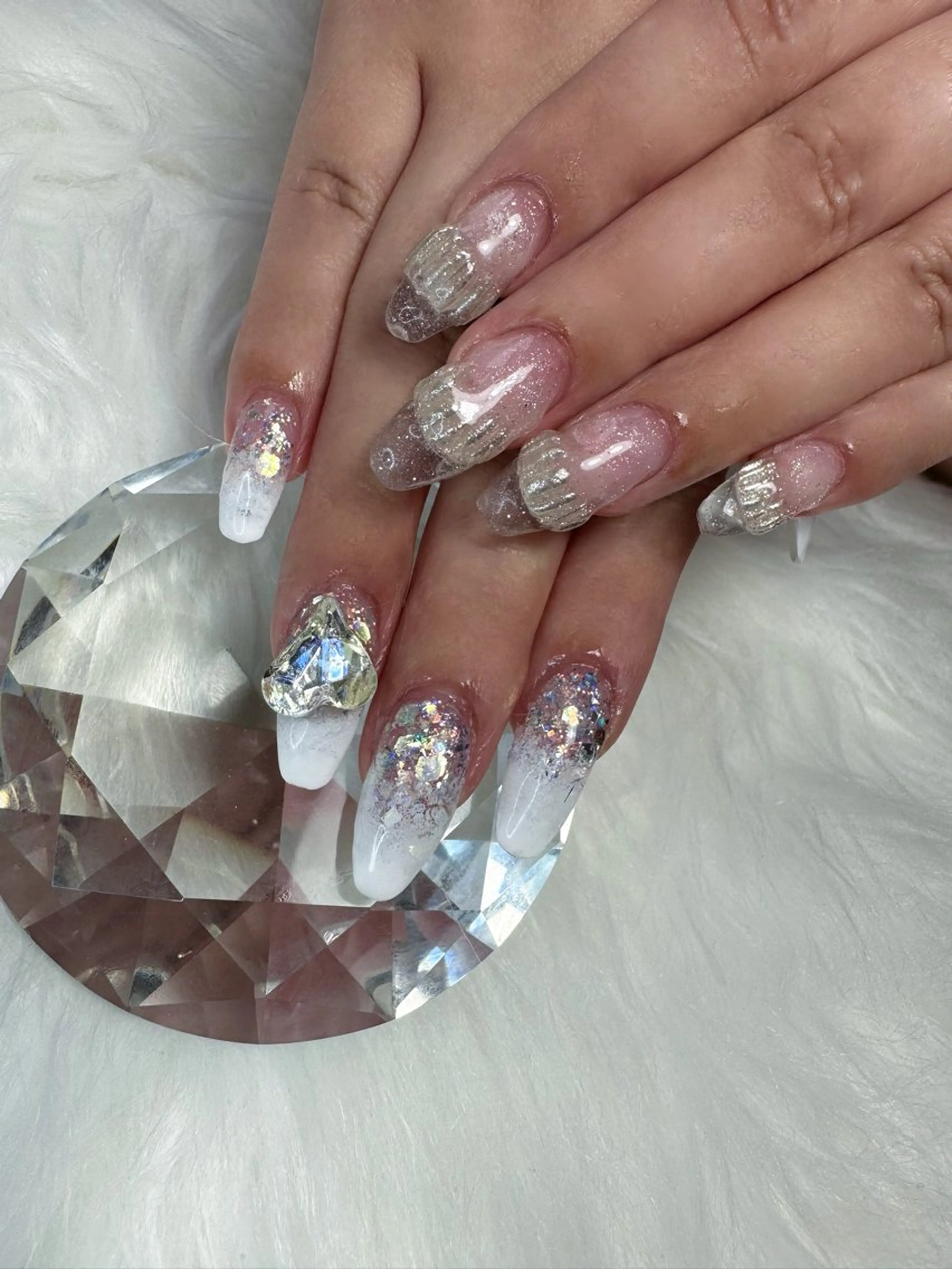 ネイル 長さ出し 夏ネイル ネイルチップ ハンドネイル BIJOU yuzuのネイルデザイン