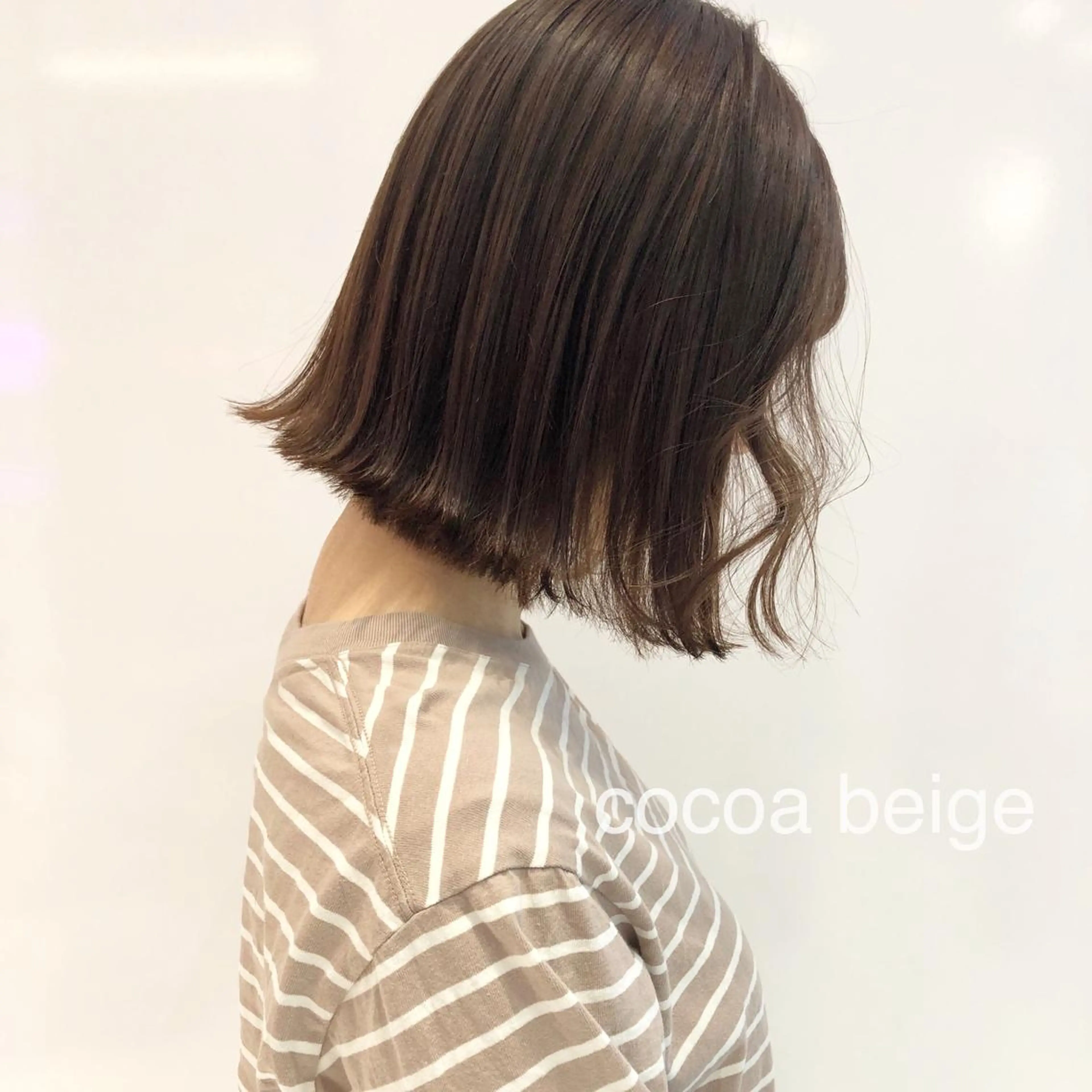 ミディアム カラー ベージュカラー ブリーチ ココアベージュ カット ヘアカラー keen吉祥寺所属・相川 愛実のヘアスタイル