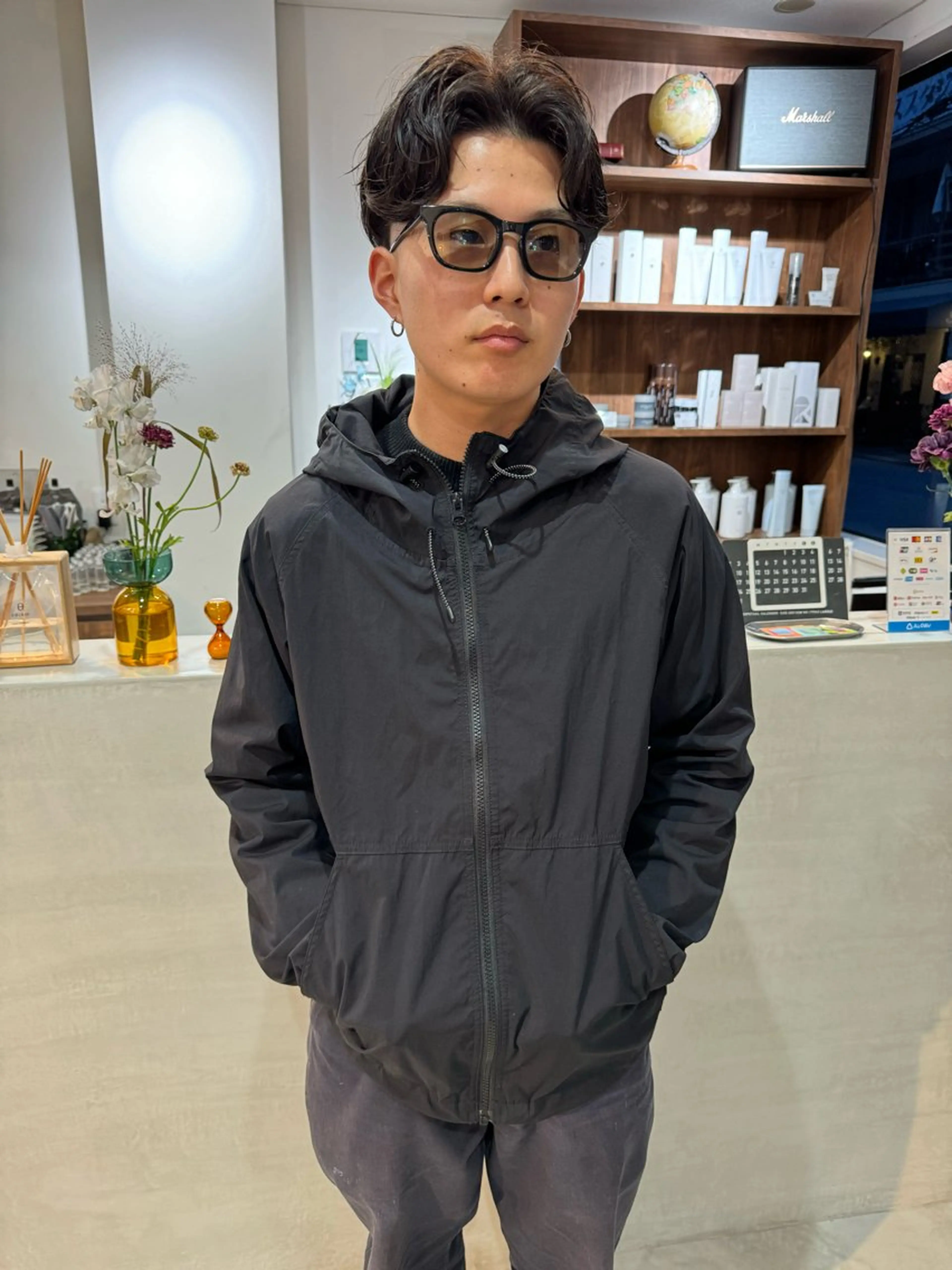 ショート パーマ メンズ メンズパーマ カット パーマ (h)wim ウィムのヘアスタイル