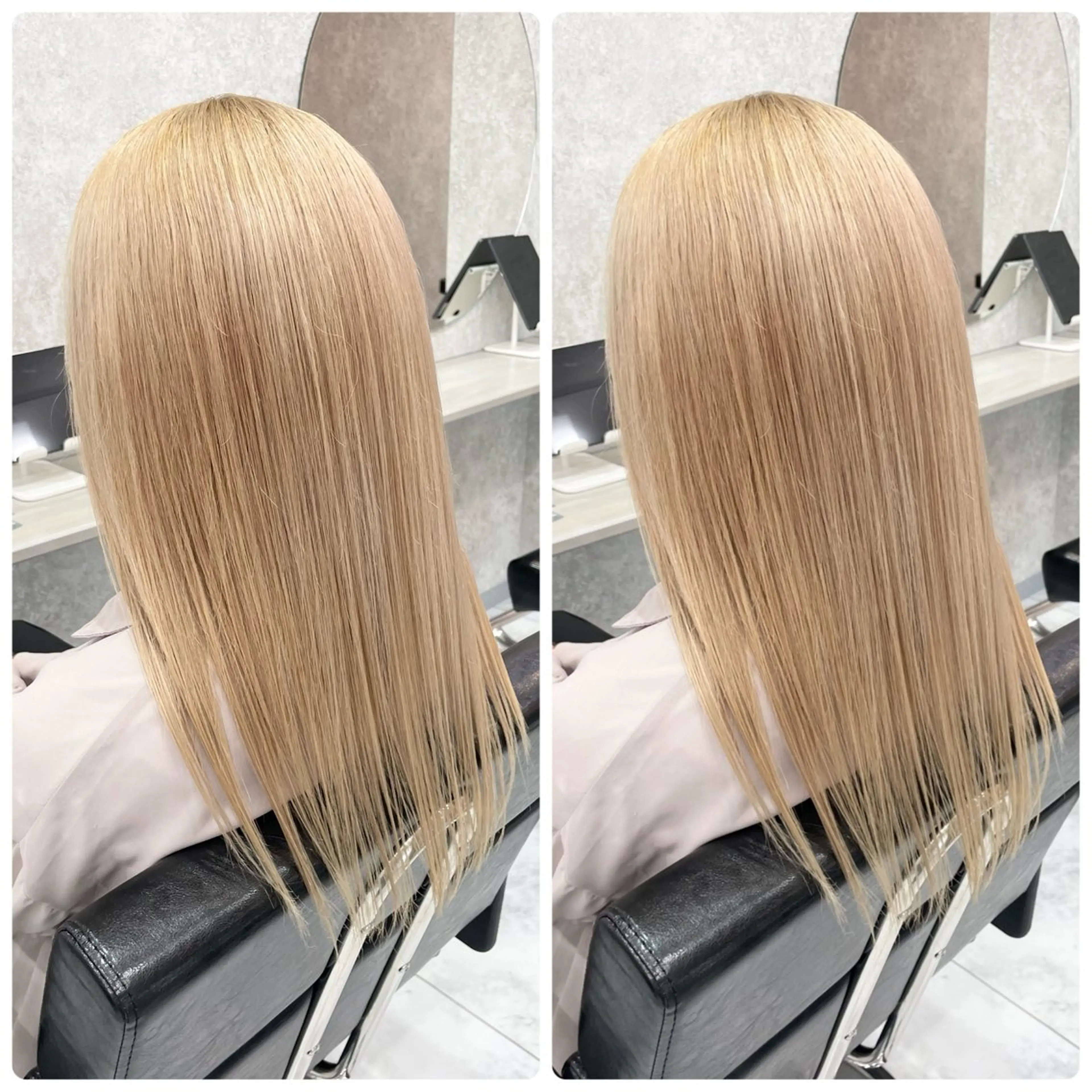 セミロング ヘアカラー 🦋ハイトーン🦋 石山 希理🦋のヘアスタイル