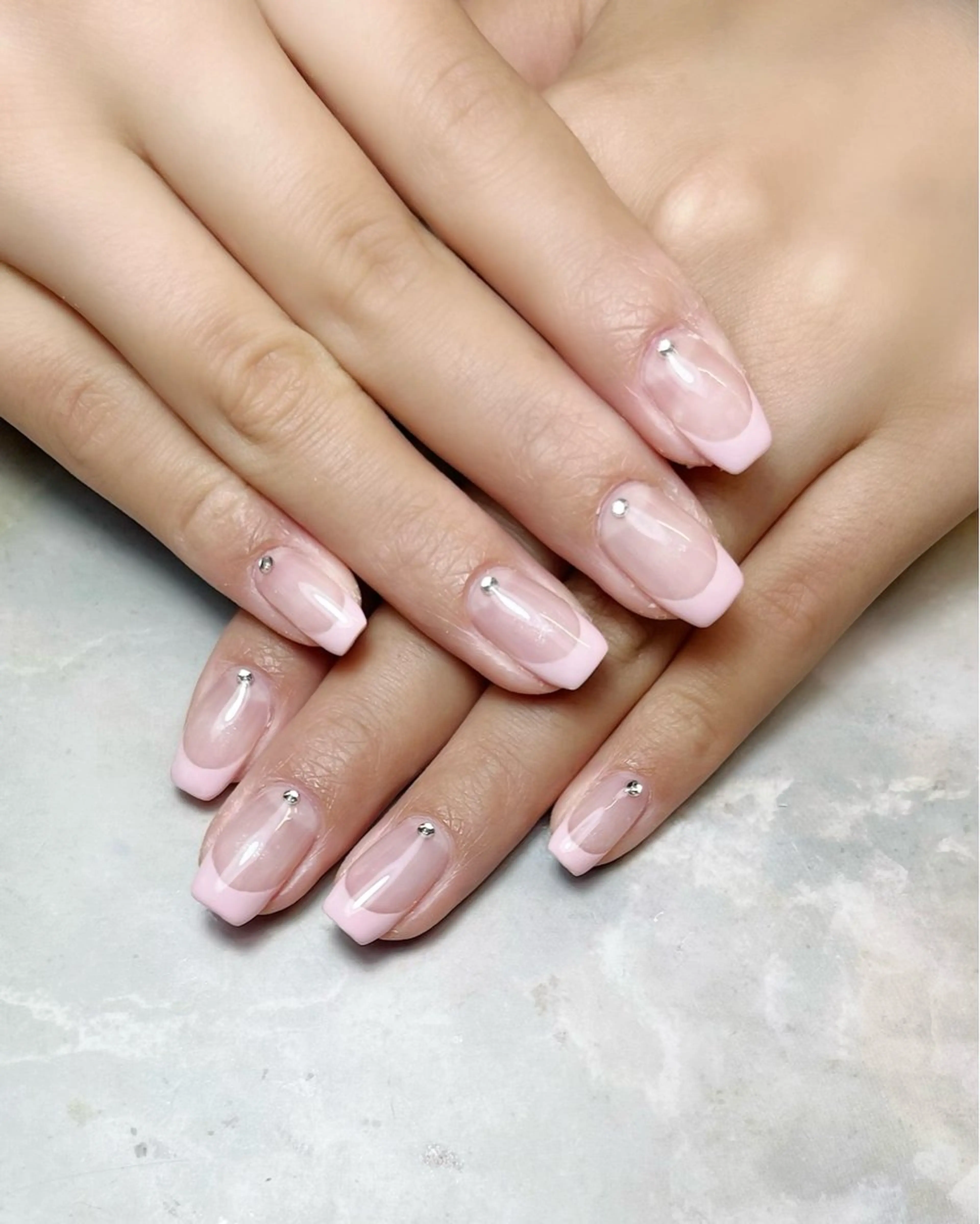 ネイル フレンチネイル パステルネイル ピンク ハンドネイル rii 　nail所属・rii  nail rikoのネイルデザイン