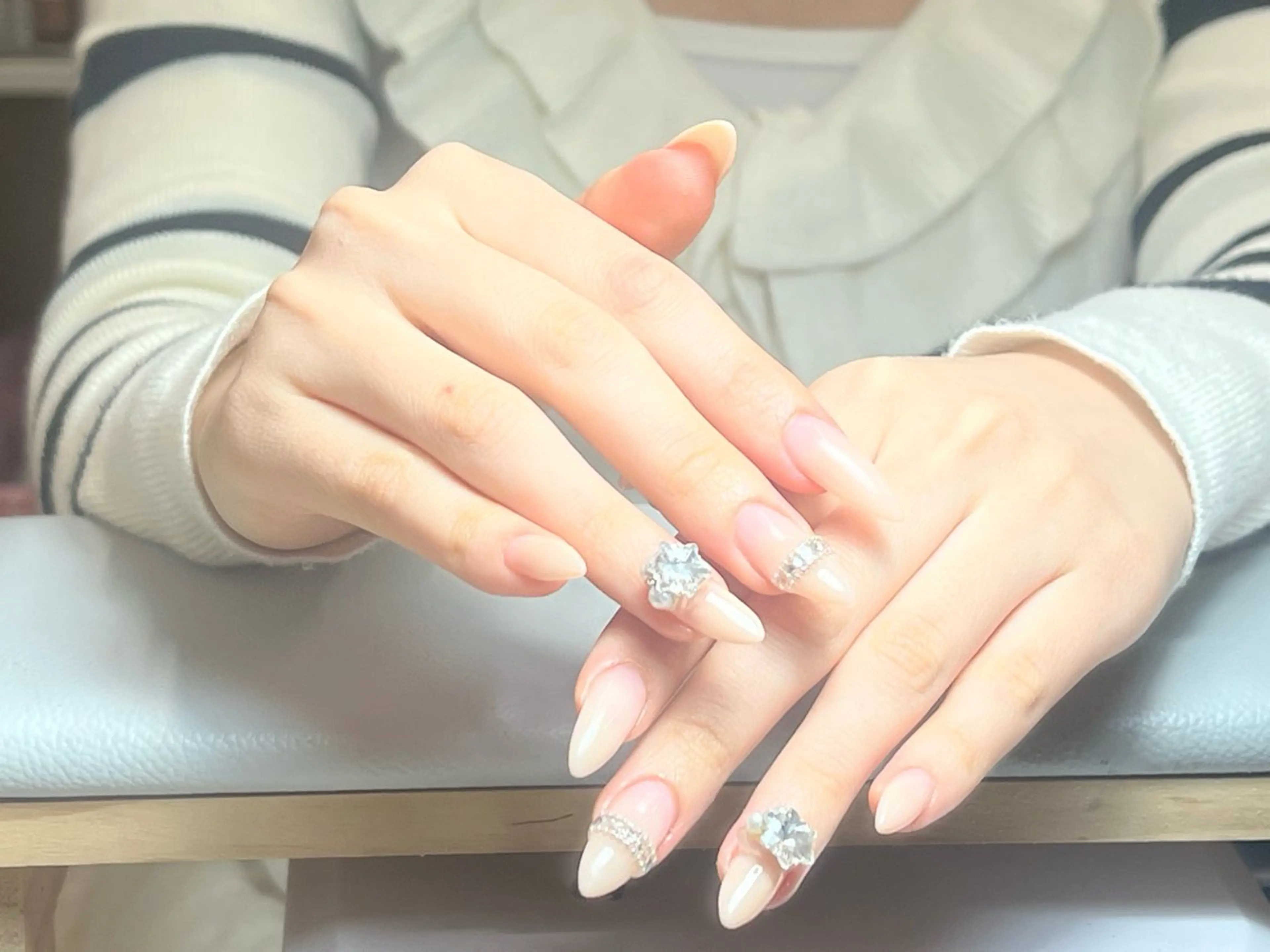 ネイル アートネイル 韓国ネイル 持ち込み ニュアンスネイル ワンカラーネイル イブ ネイリのネイルデザイン