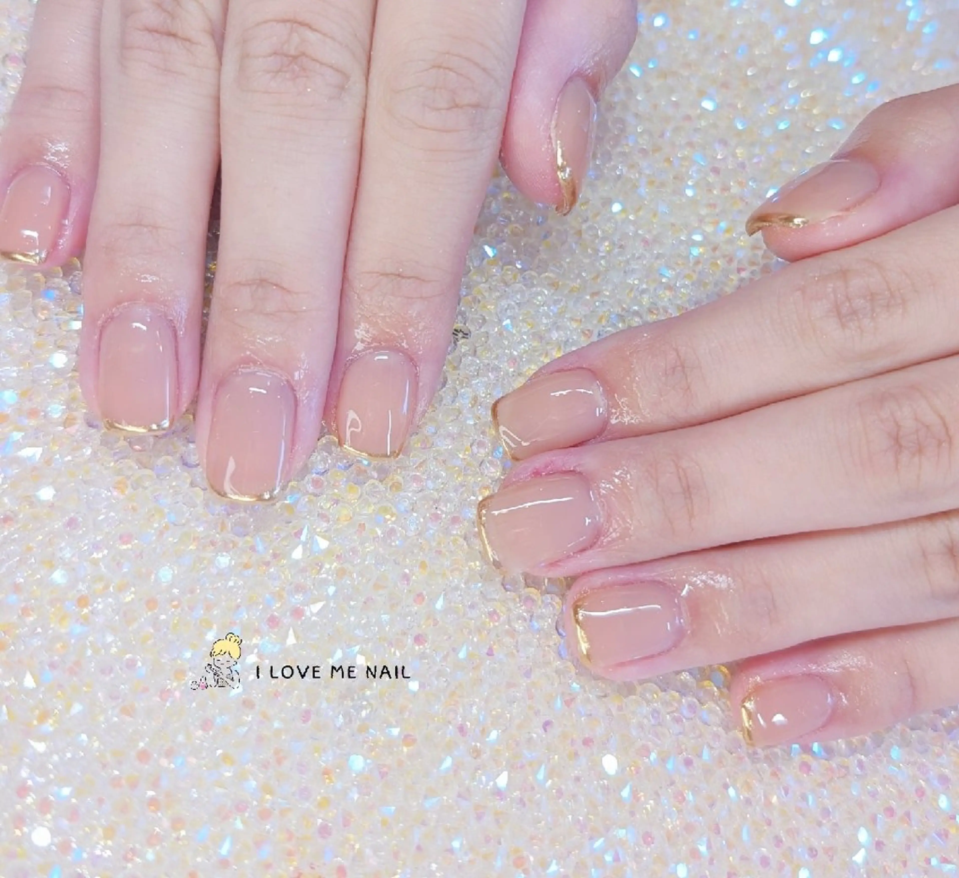 ネイル 長さ出し ハート 韓国ネイル マグネットネイル ニュアンスネイル ハンドネイル I LOVE ME NAIL.。.:*♡のネイルデザイン