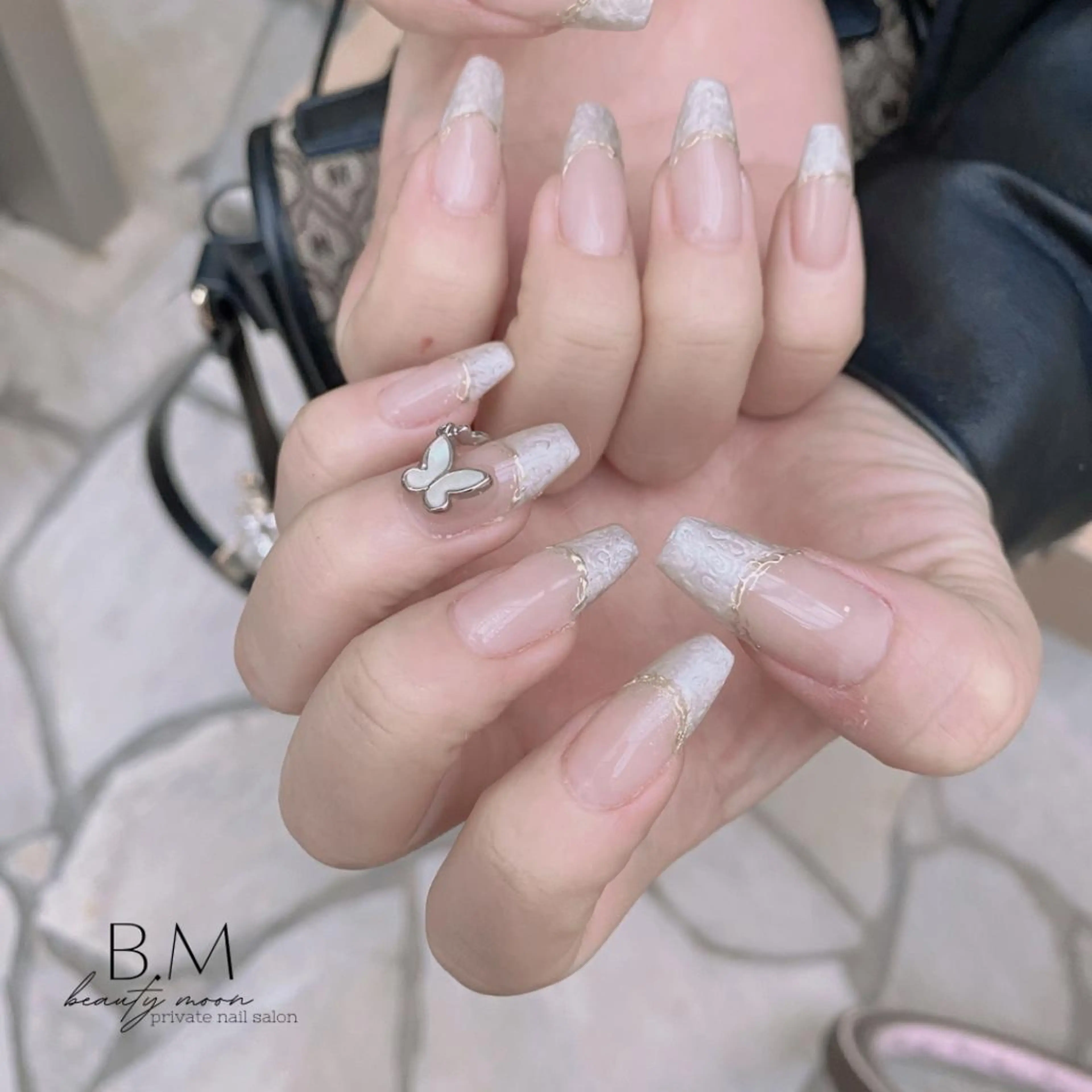 ネイル フレンチネイル ネイルチップ 冬ネイル beauty ☪︎moonのネイルデザイン