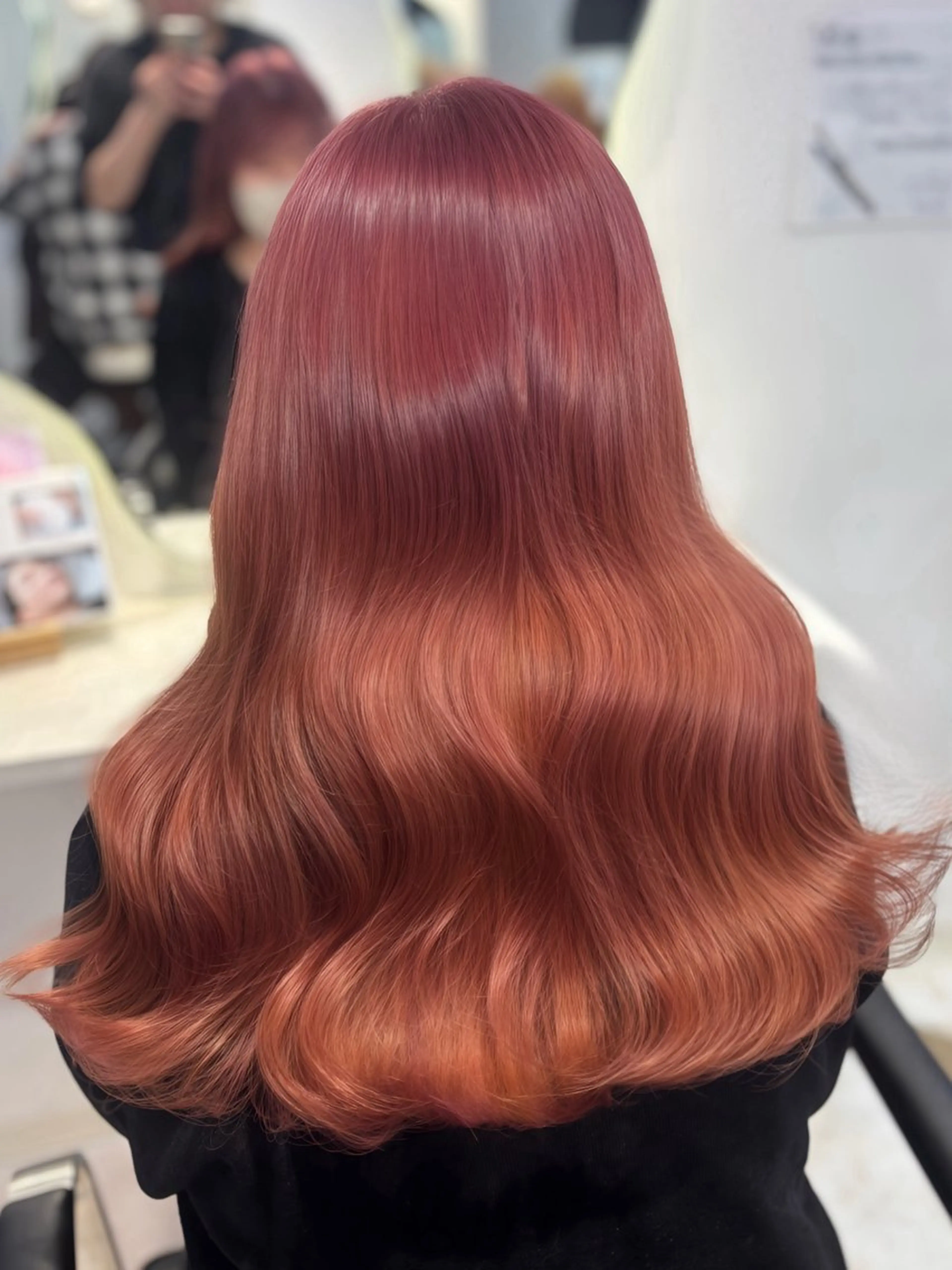 カラー ブリーチ ダブルカラー 縮毛矯正 酸性ストレート ヘアカラー 🖤みらい🖤縮毛/ ブリーチモデル募集のヘアスタイル