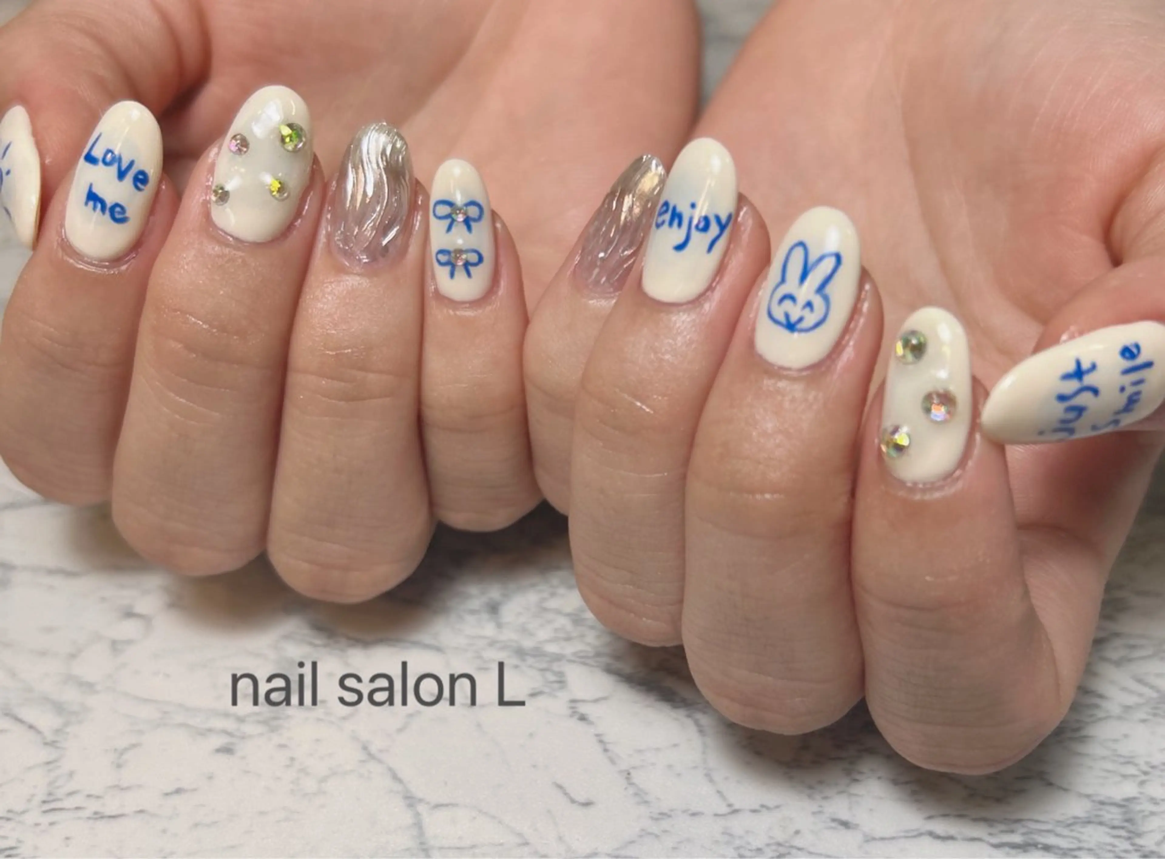 ネイル 持ち込み ハンドネイル 吉川市 ネイルサロンLのネイルデザイン
