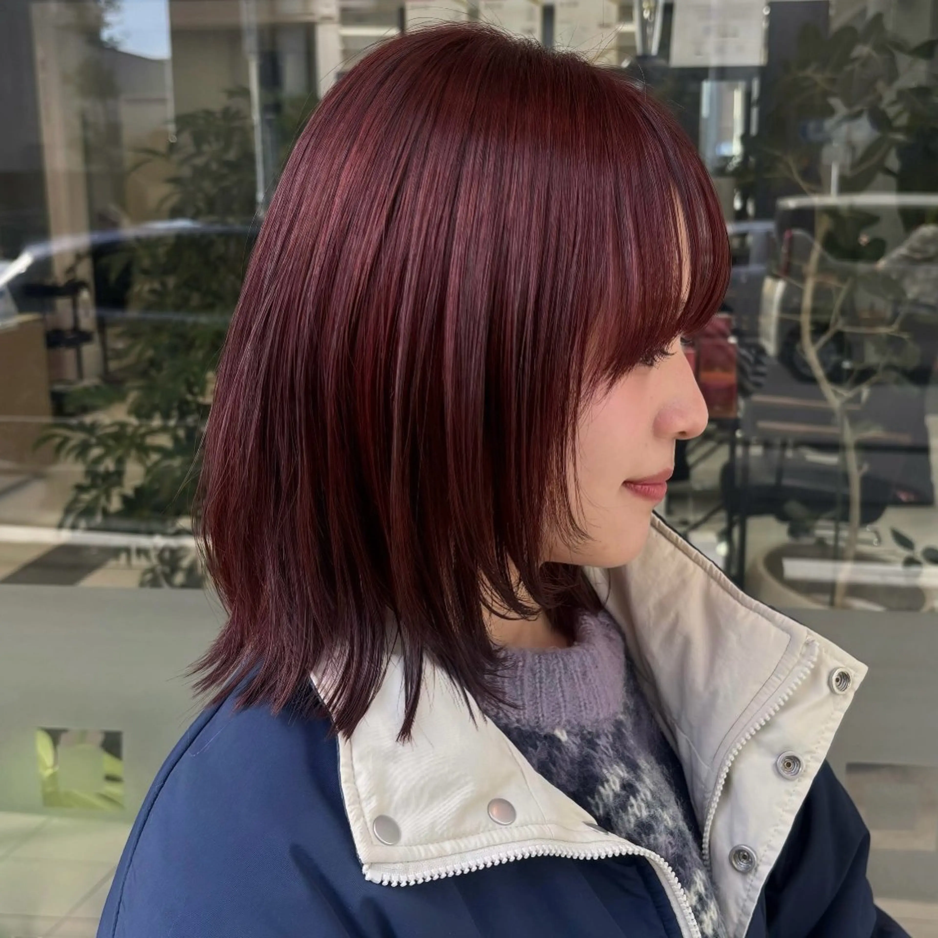 カラー ブリーチ ダブルカラー ブリーチなしカラー レッドカラー ヘアカラー トリートメント ブリーチなしダブル カラー/暖色/麻咲のヘアスタイル