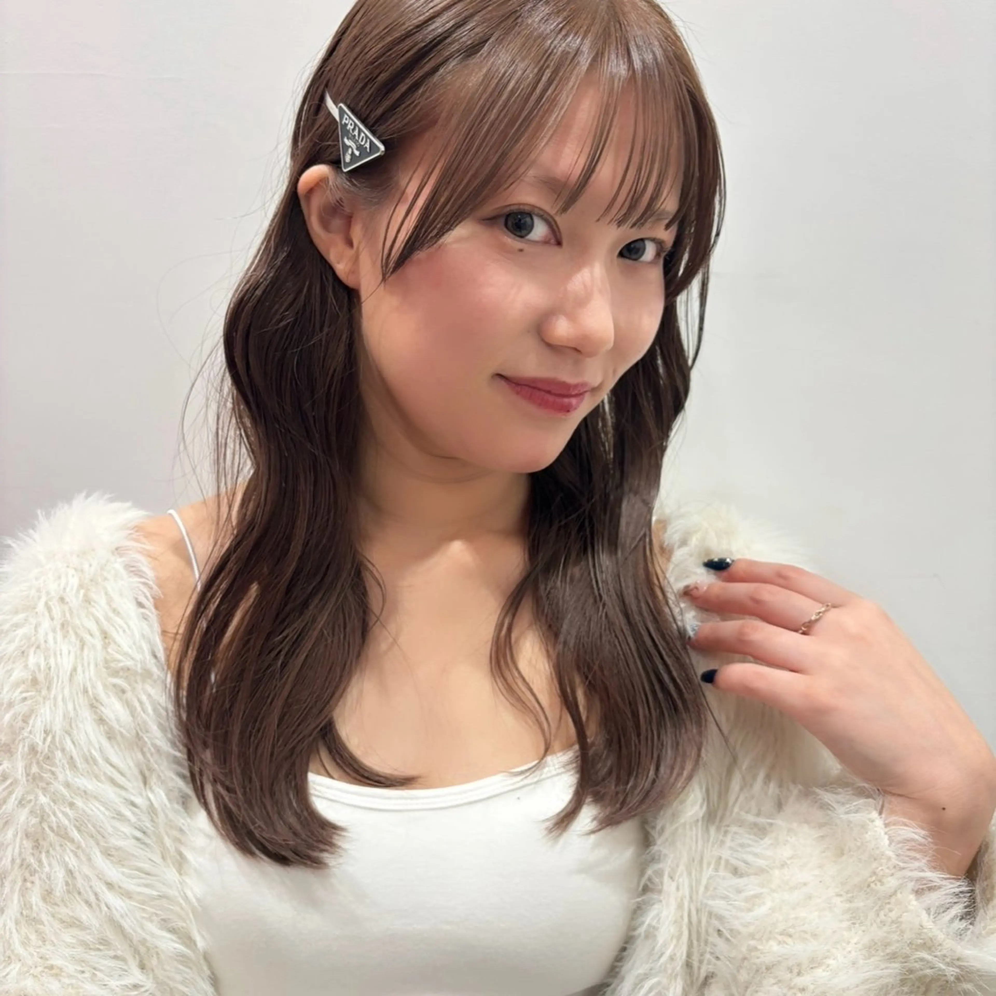 ロング 顔周りカット ロング KEYMAN HARUKAのマツエク・マツパデザイン