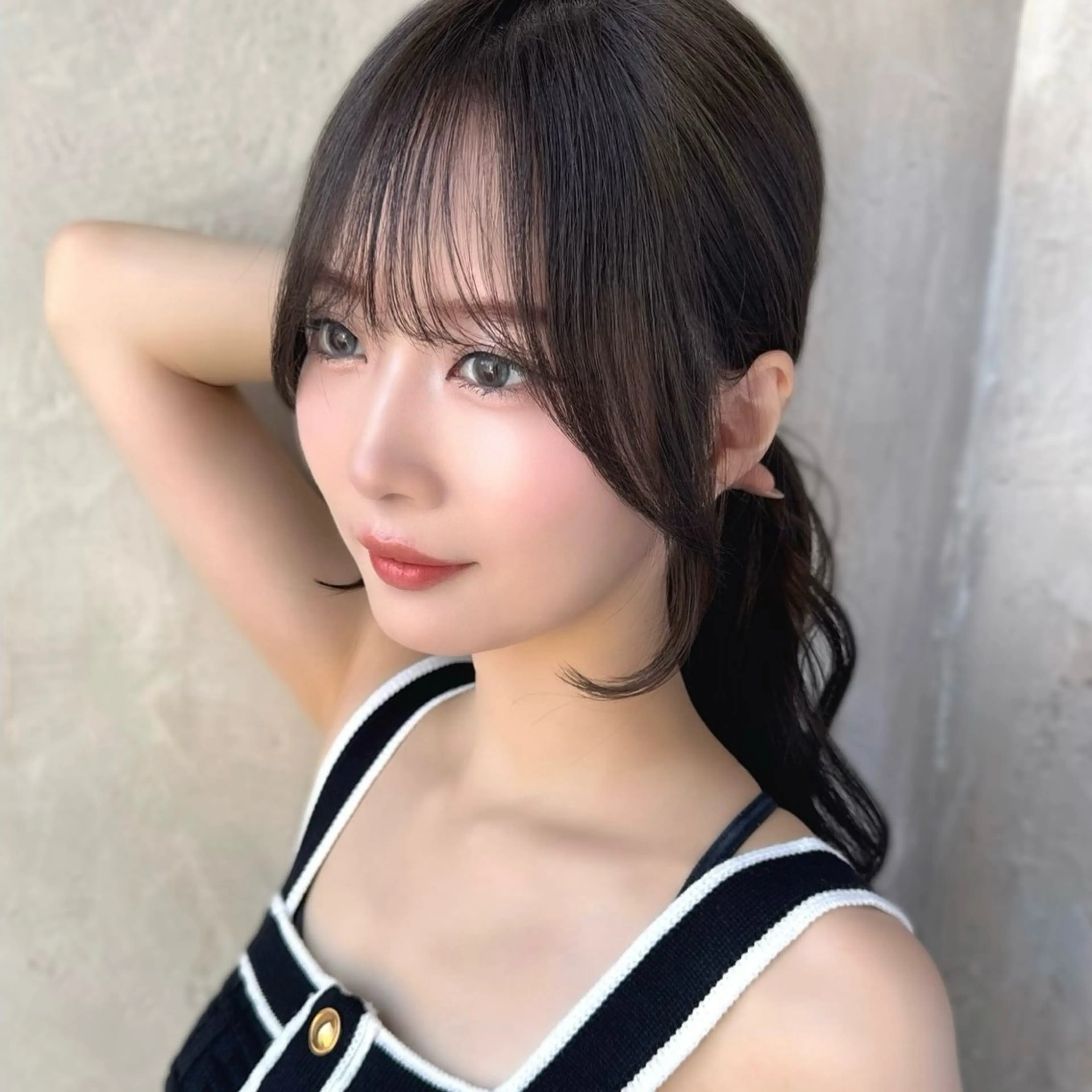 ロング カラー ヘアアレンジ 日本一の小顔カット/ ボブ/顔周り/韓国のヘアスタイル