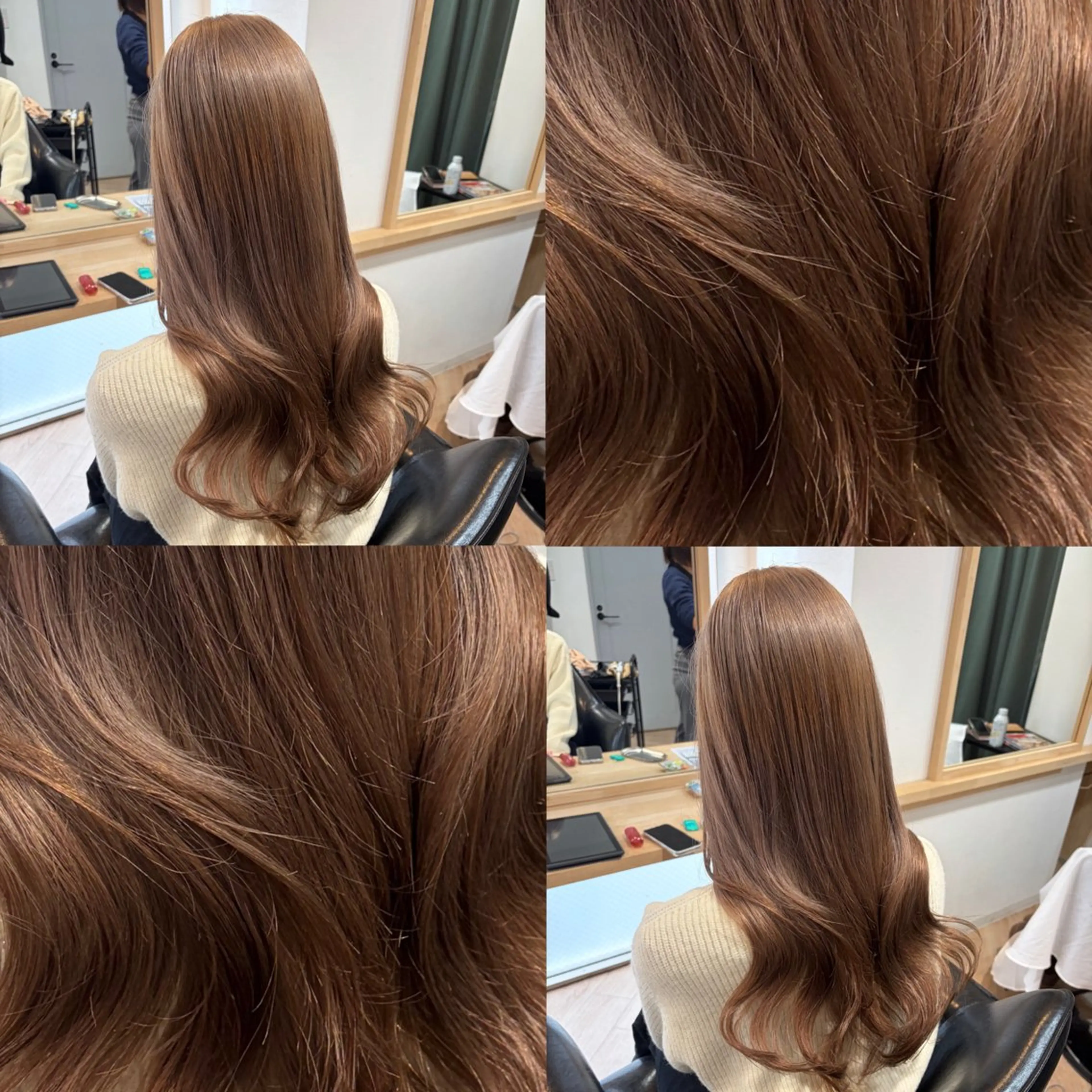 ロング カラー ベージュカラー ブリーチ ダブルカラー ミルクティーベージュ ブリーチなしカラー ELLE&SALLY 石野のヘアスタイル