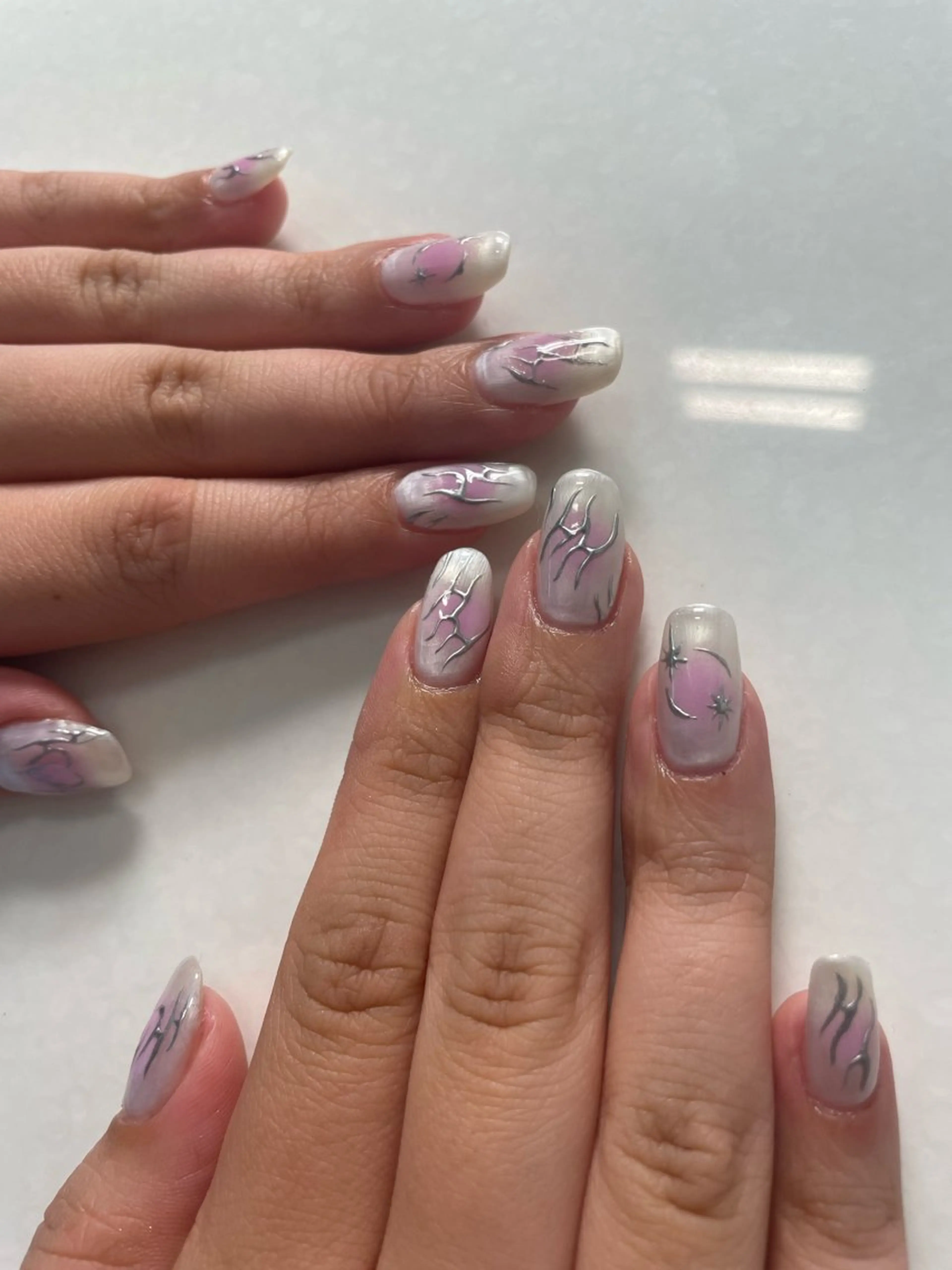 ネイル ハンドネイル ‪るか/‪透明感 カラー/アレンジのヘアスタイル