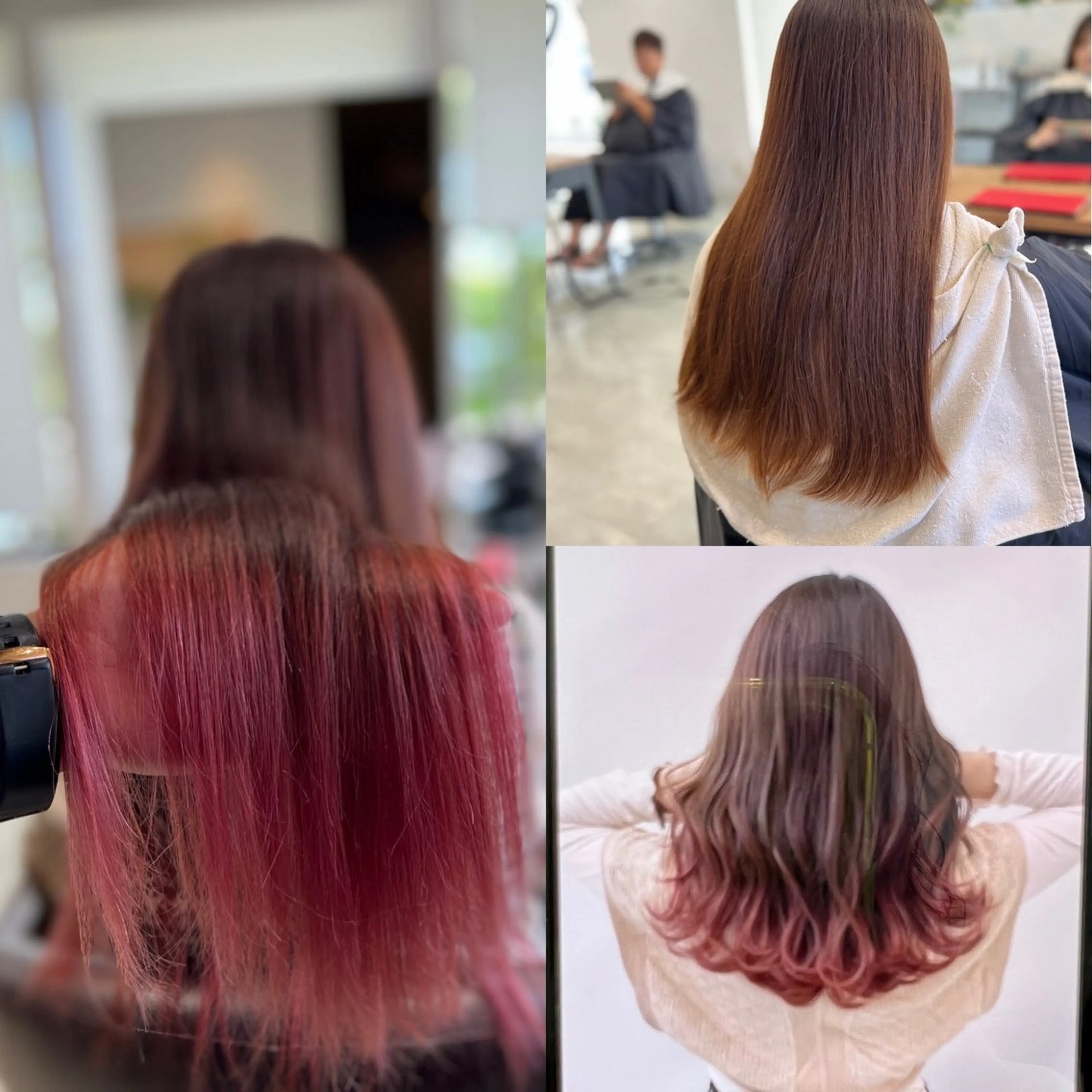 ロング カラー ブリーチ グラデーションカラー Aile所属・酸性ストレート／カラ ー/山下高明のヘアスタイル