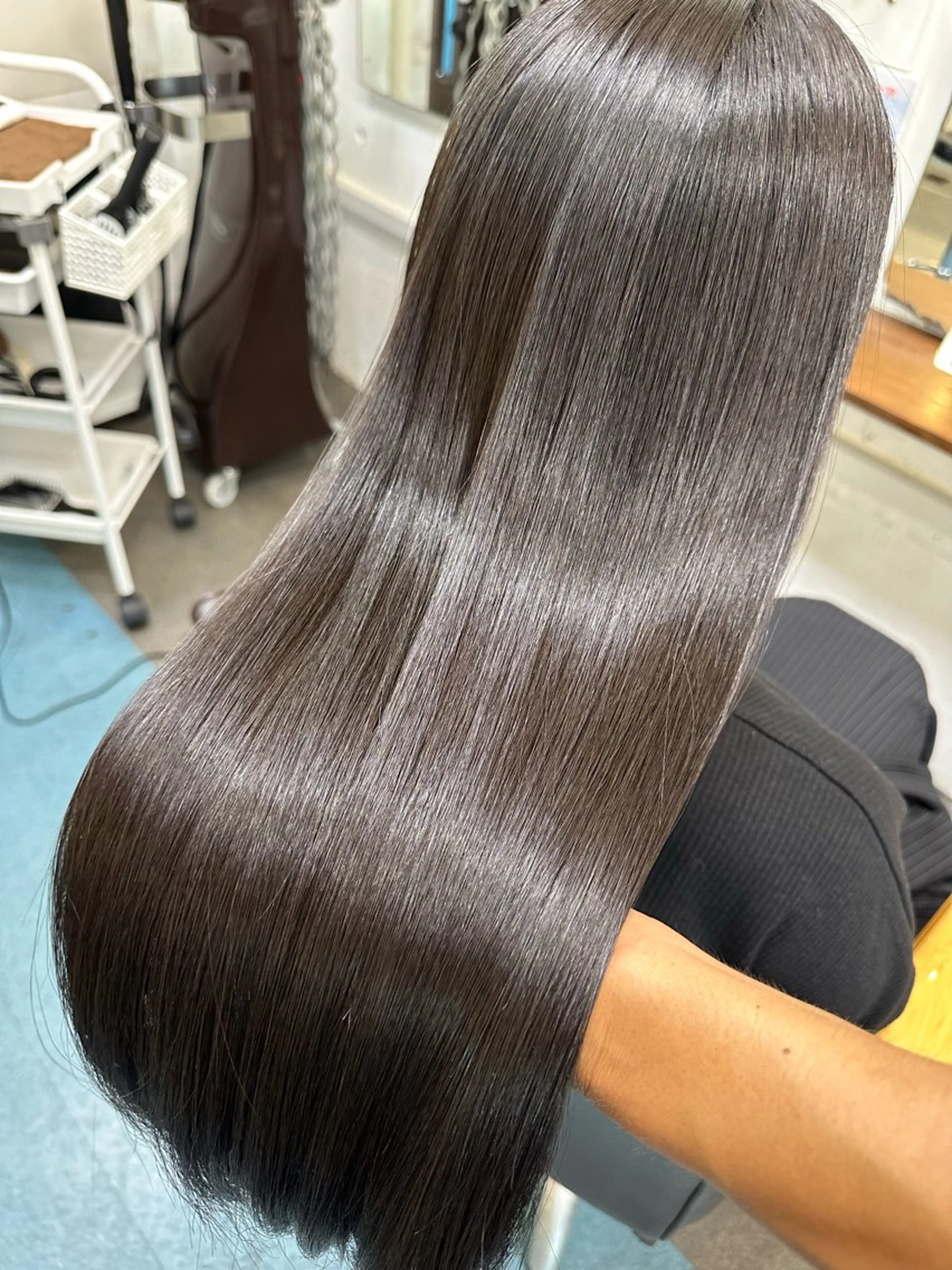 ロング パーマ 髪質改善 縮毛矯正 【髪質改善】に特化 オリーブオイルクラブのヘアスタイル