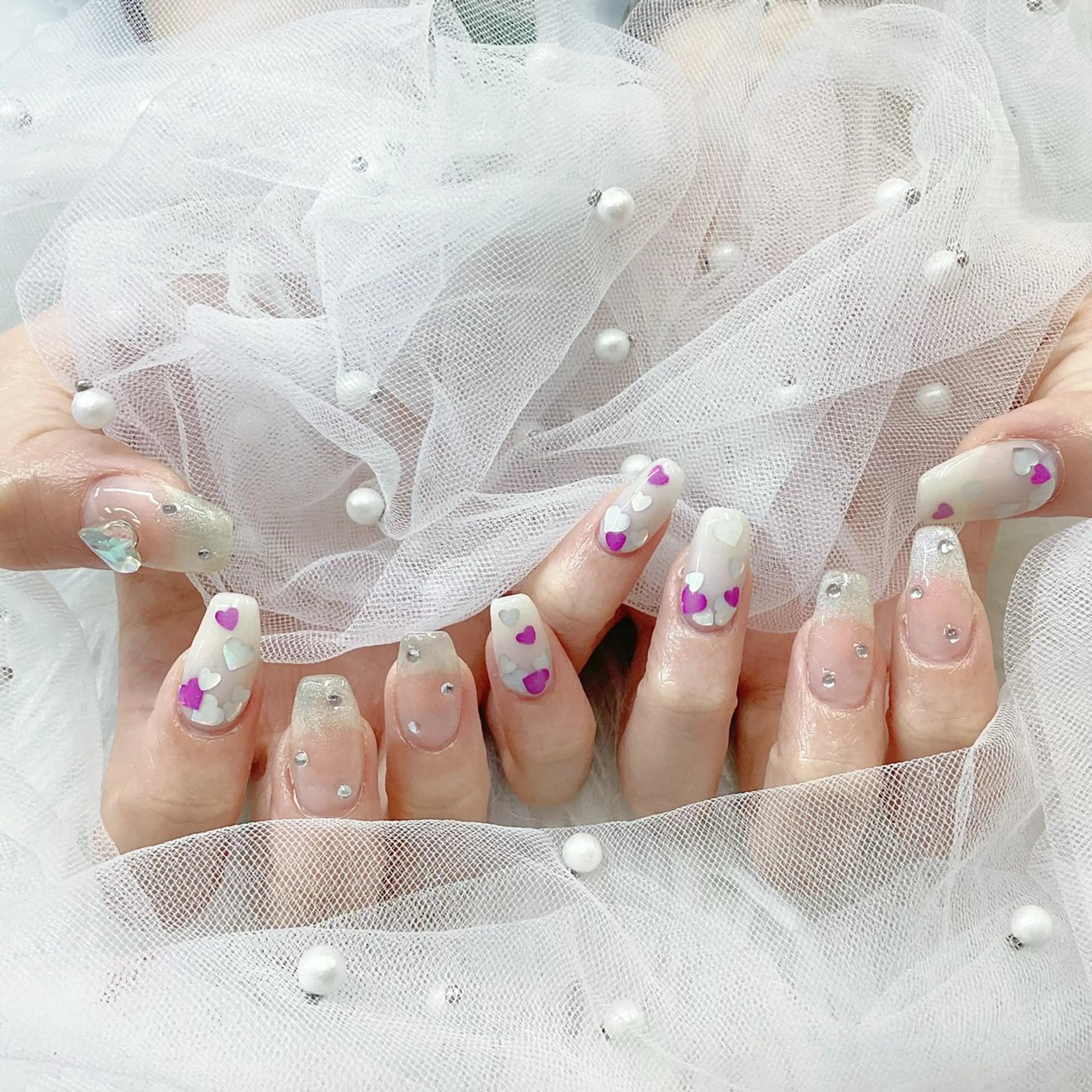 ネイル パーツ全部¥110 サロンミミのネイルデザイン