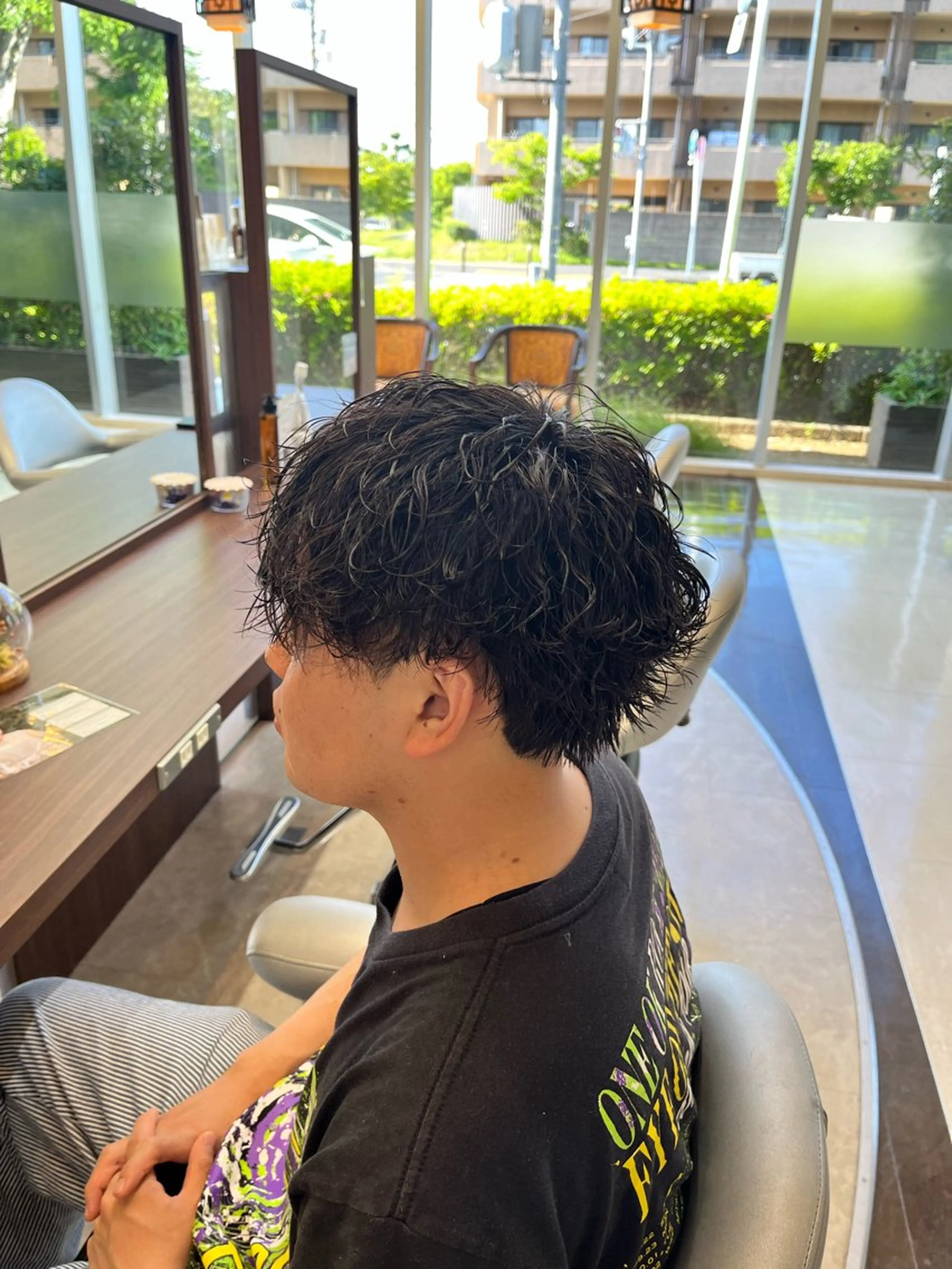 ショート パーマ メンズ マッシュ メンズパーマ 刈り上げ 波巻きパーマ スパイラルパーマ AROH men's cut&men's perm 船橋店所属・🧊メンズ特化🧊 高木航希のヘアスタイル