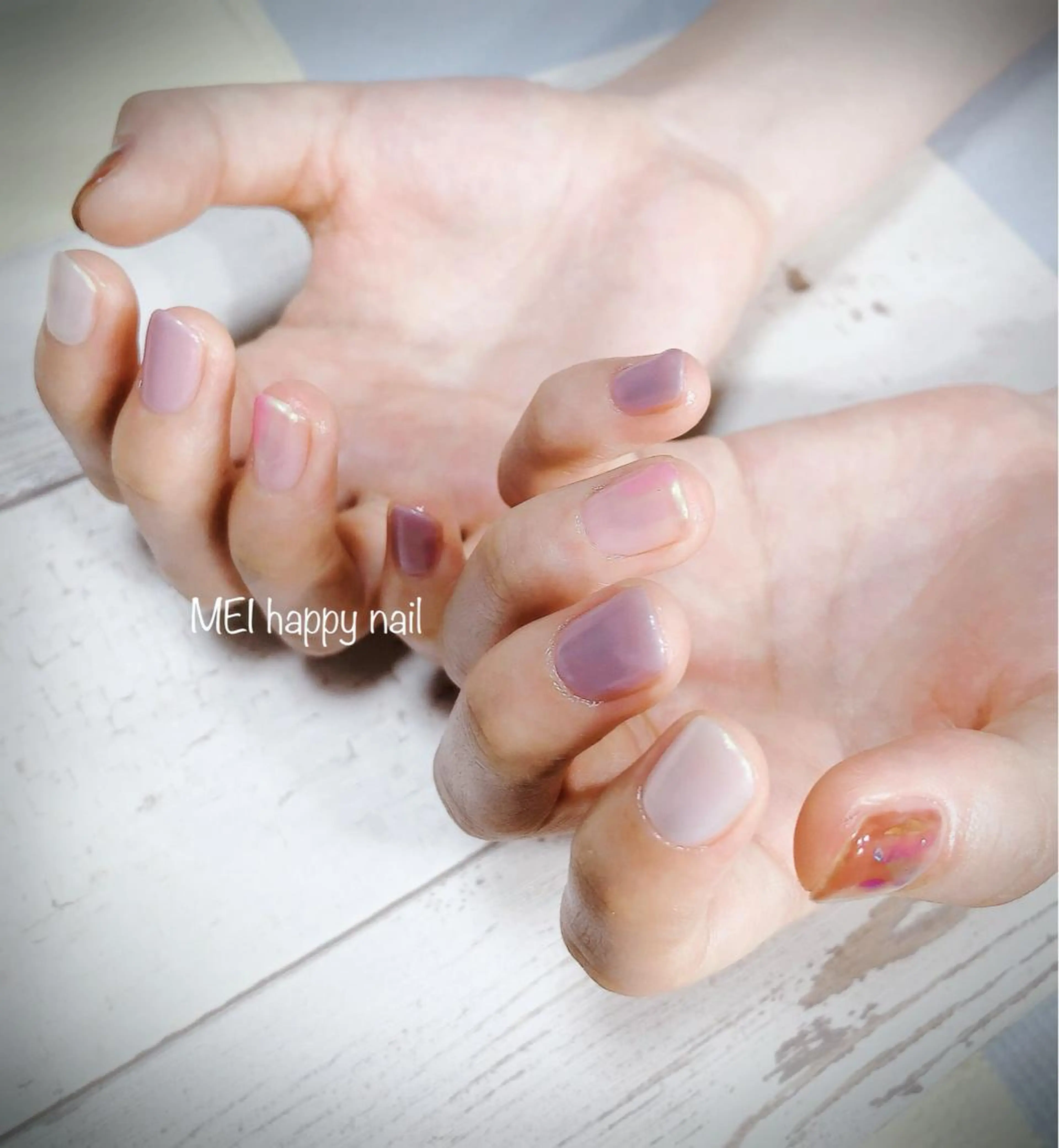 ネイル 北浦和 自爪育成ケアのネイルデザイン