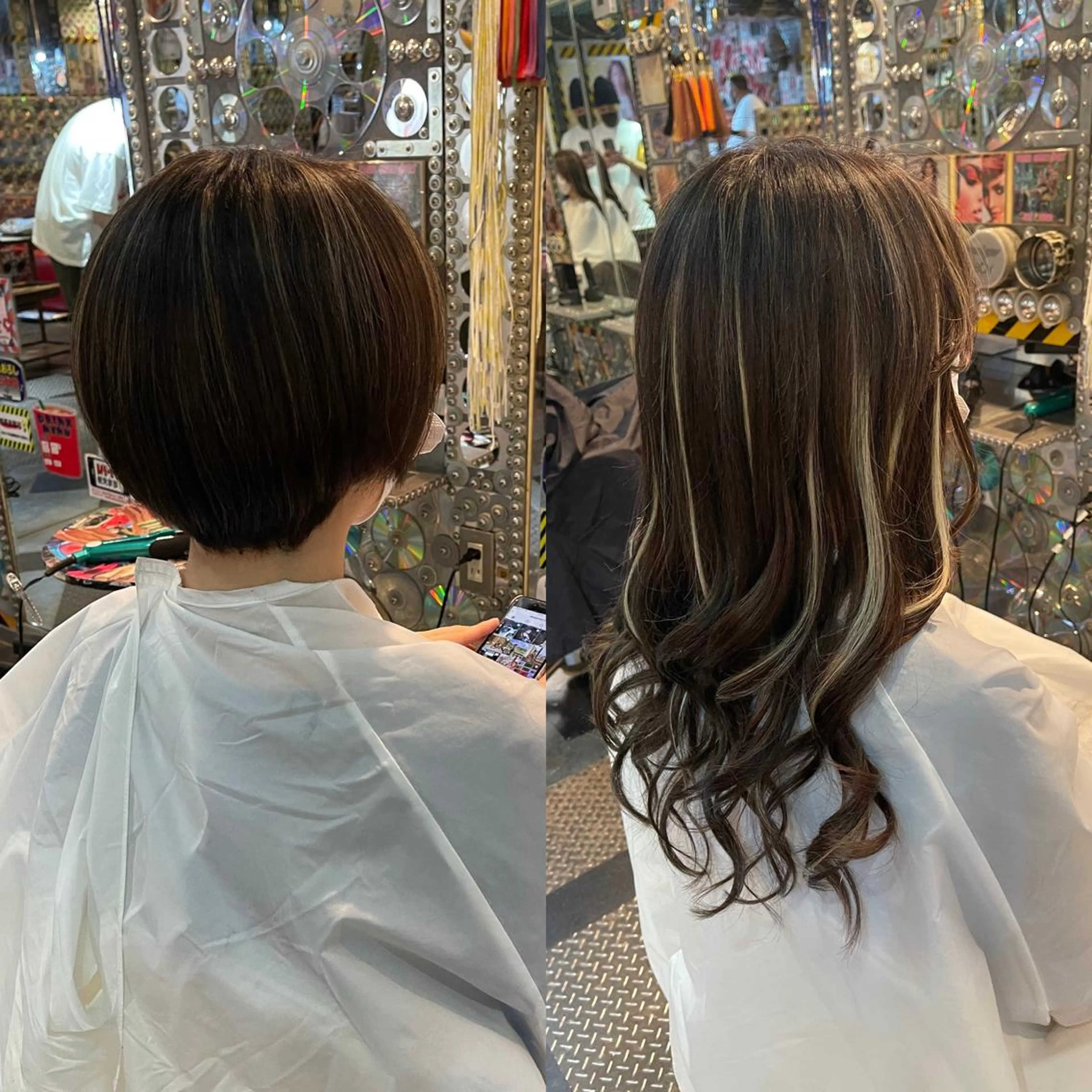 ショート カラー ヘアアレンジ エクステ ショートヘア haco+所属・🌈派手髪エクステ ブレイズ🌈ひろとのヘアスタイル