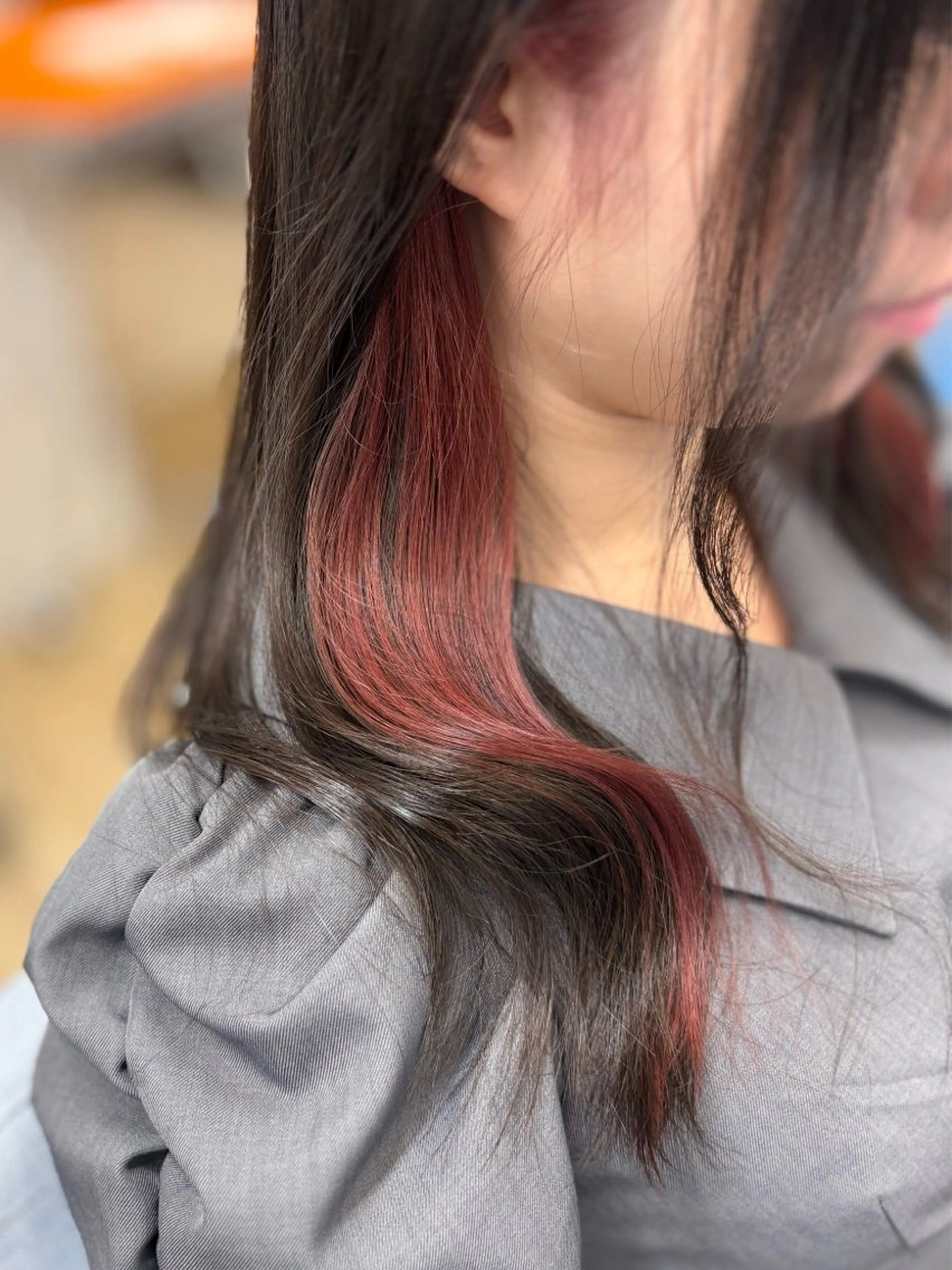 ロング カラー ヘアアレンジ イヤリングカラー ヘアカラー ナギサ 🐶のヘアスタイル