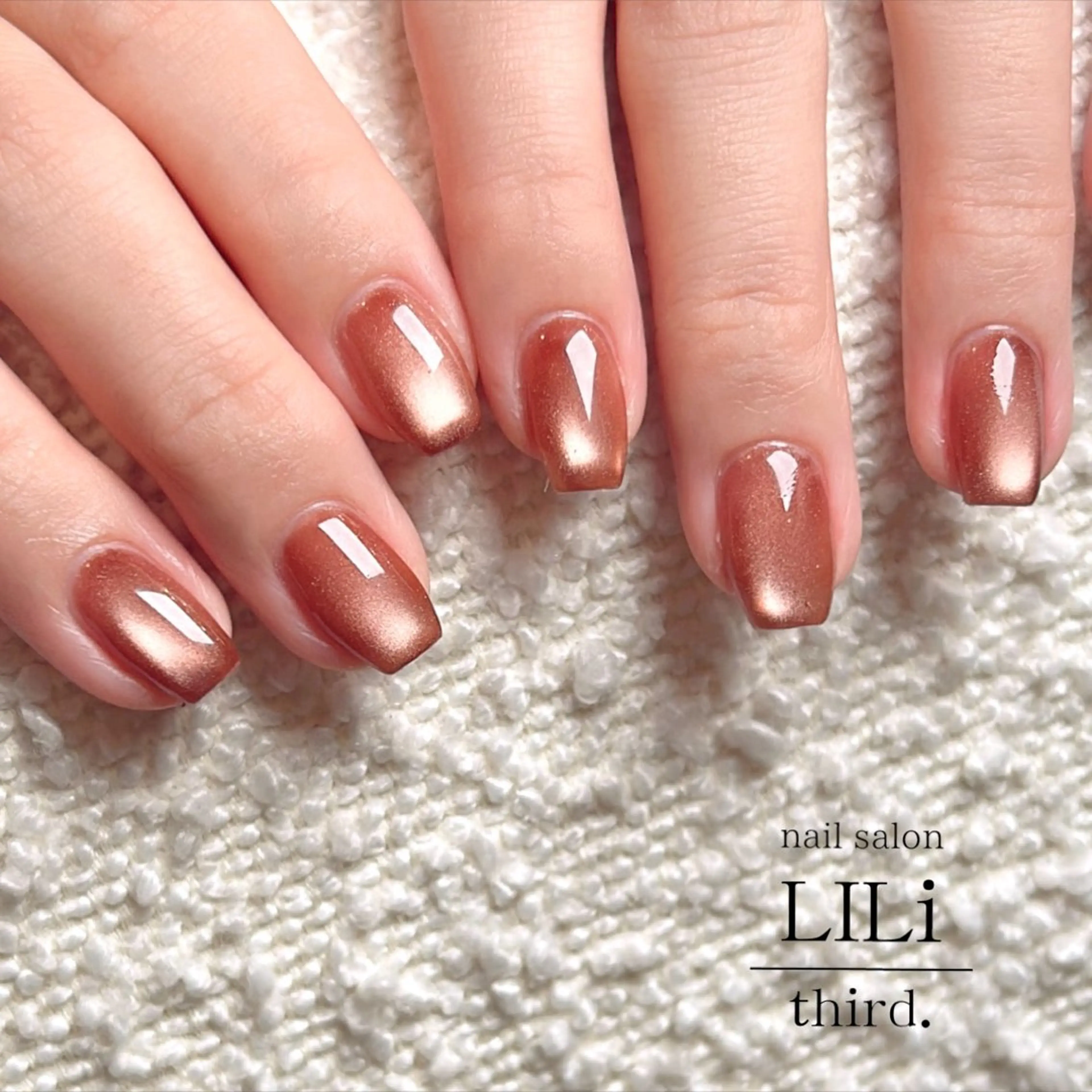 ネイル ブラウン ハンドネイル nail salon LILi third.所属・Saya ᵕ̈*のネイルデザイン