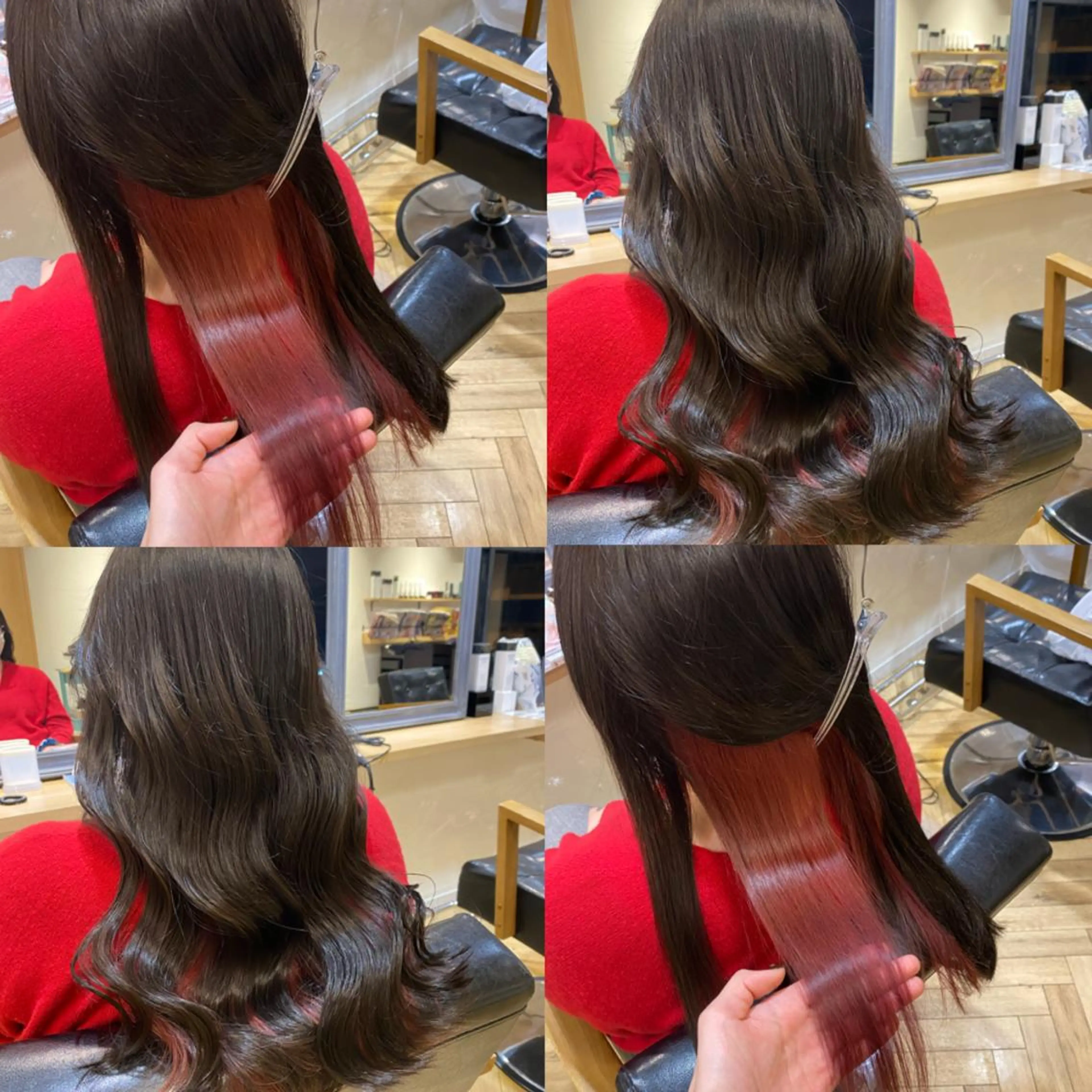 ロング カラー インナーカラー 艶カラー/韓国顔周り 🎀mamiのヘアスタイル