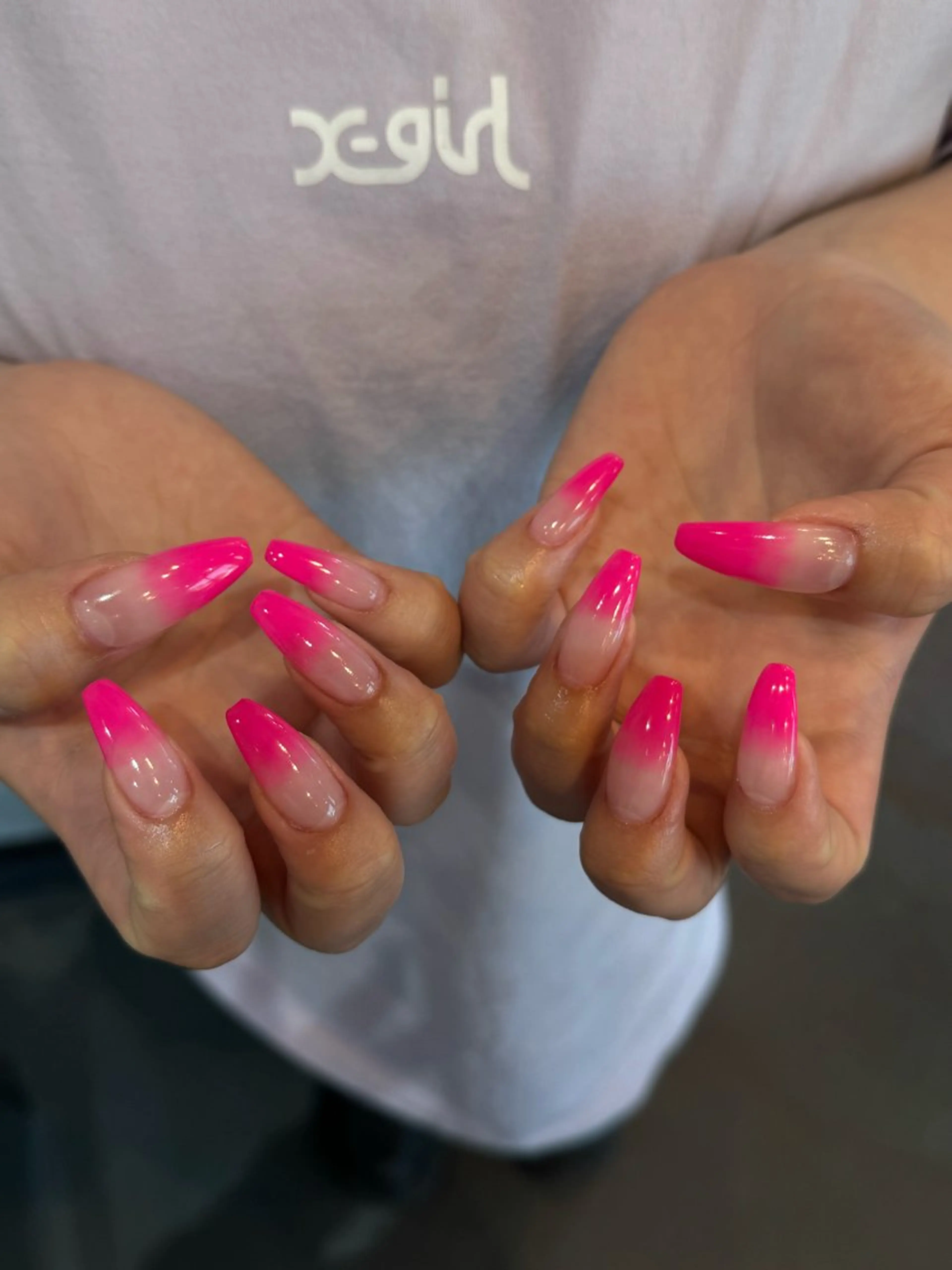 ネイル クリアネイル グラデーション 小林 菜実のネイルデザイン