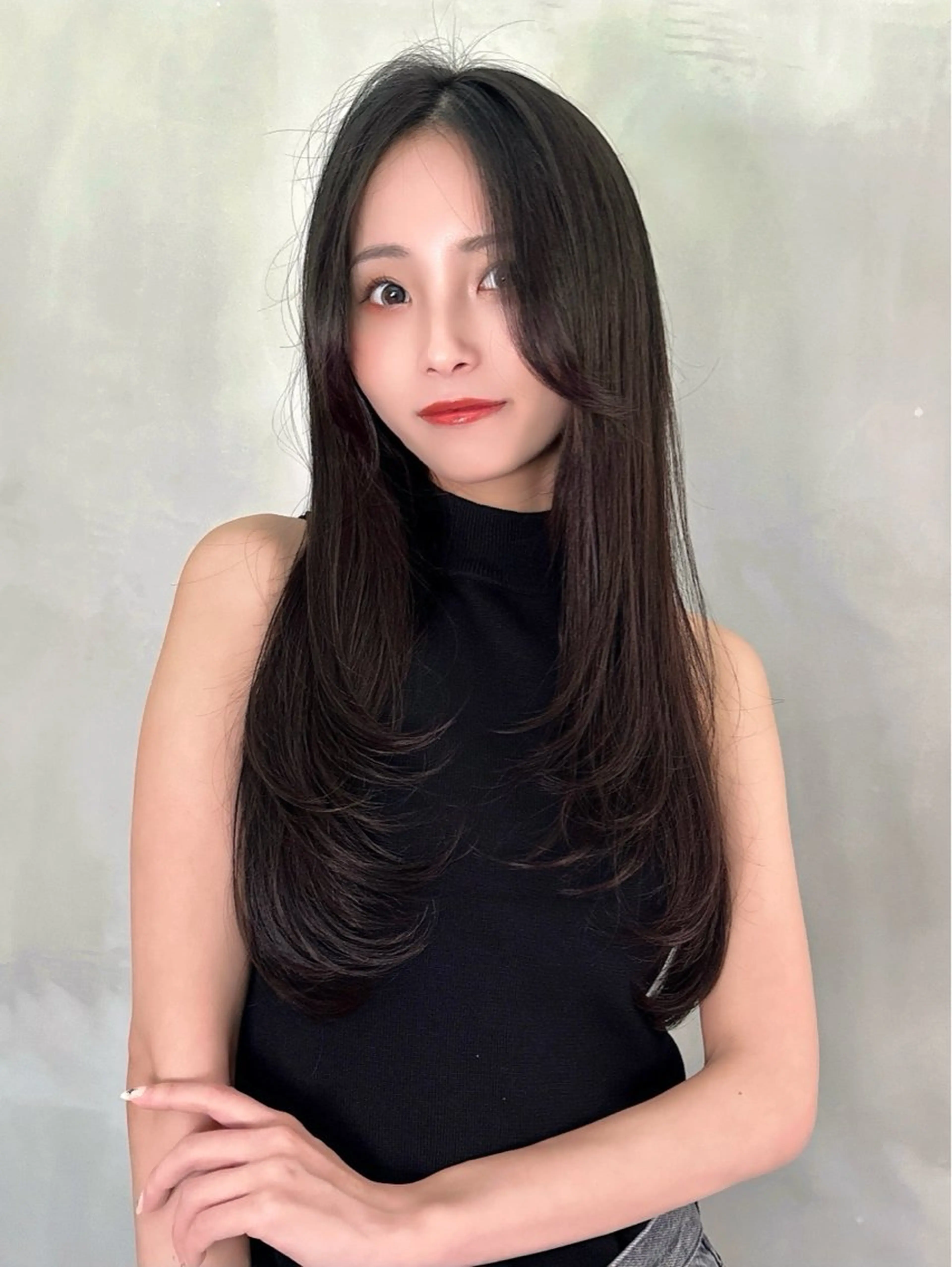 ロング カラー 韓国風ヘア レイヤーカット カット ヘアカラー トリートメント 韓国ヘア/レイヤー /大嶽佑馬のヘアスタイル