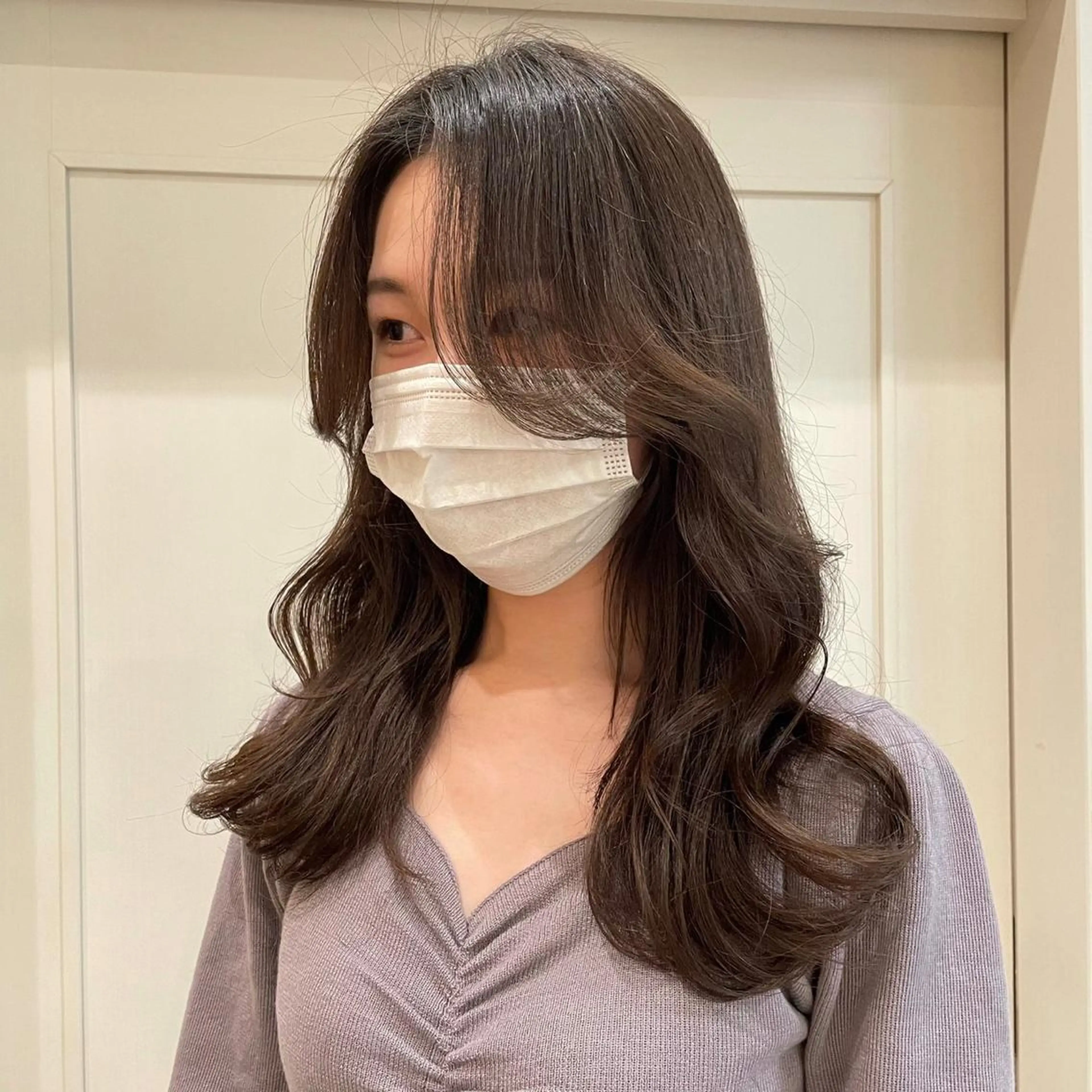 ロング カラー 髪質改善 トリートメント レイヤー/艶カラー /韓国ヘア/高松のヘアスタイル