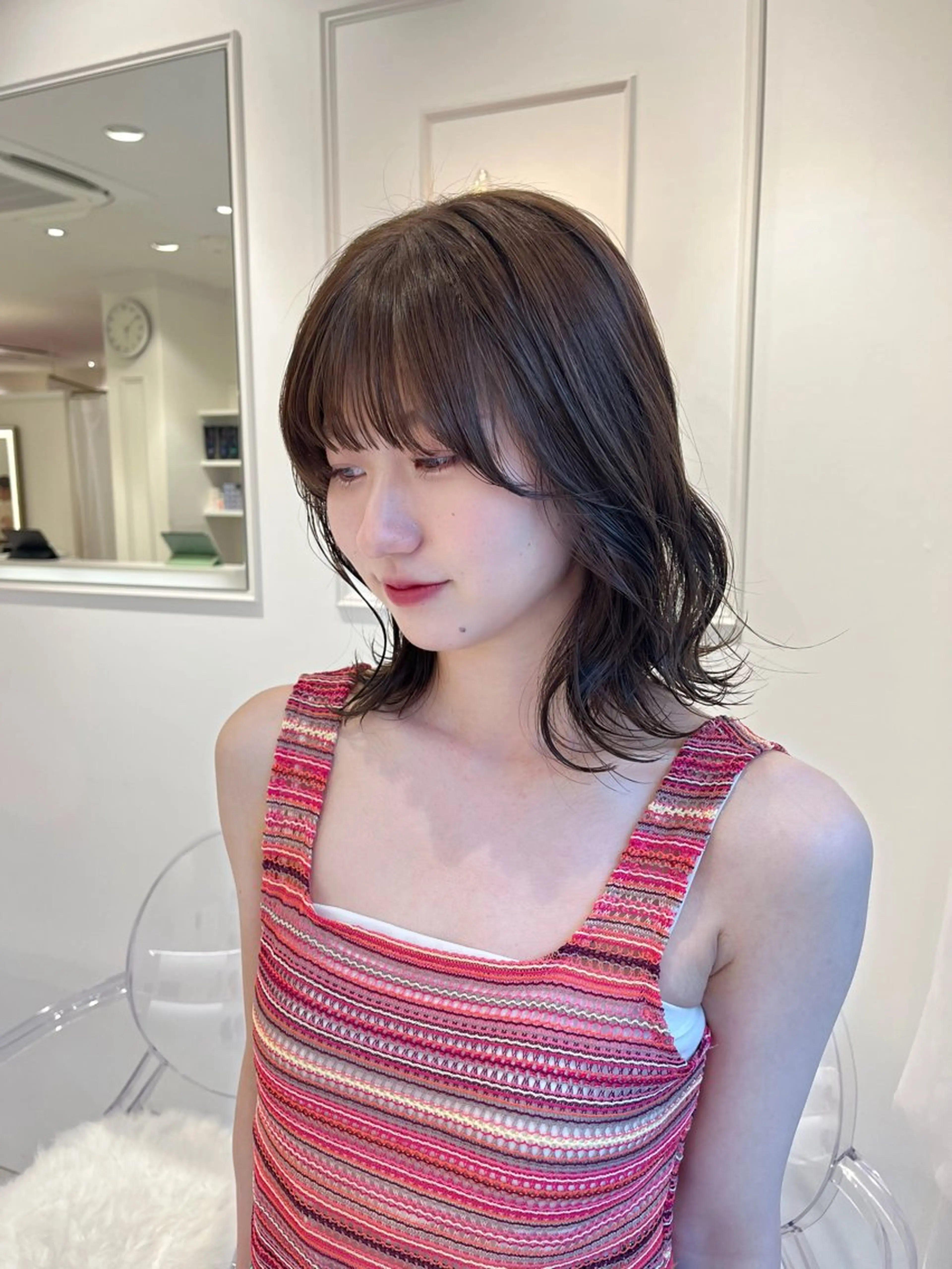 ミディアム カット ヘアカラー ParveMix /石田 佳澄🩶のヘアスタイル