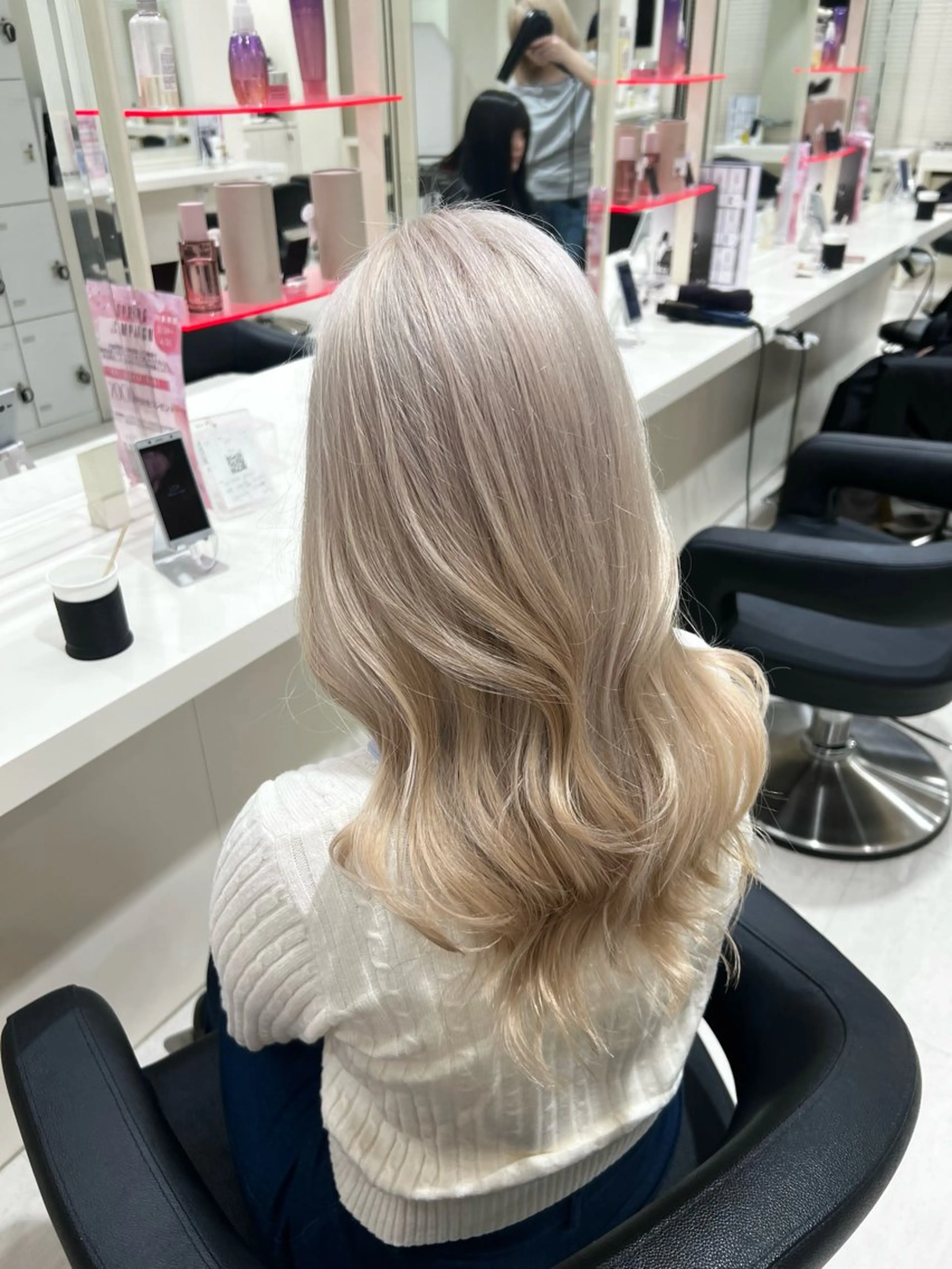 セミロング カラー メンズ ヘアカラー 韓国レイヤー＆ピンク 艶髪🩶maikoのヘアスタイル