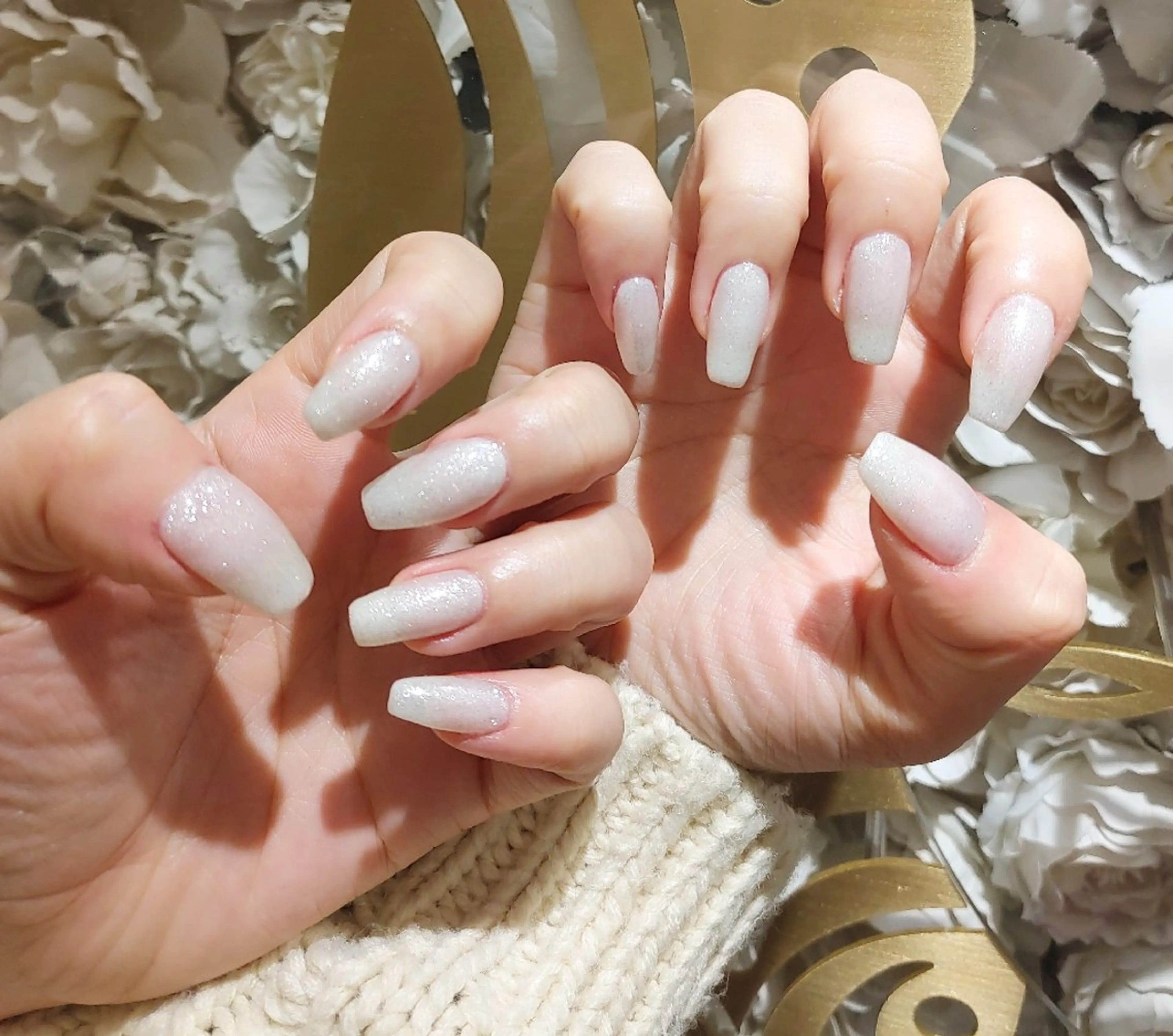 ネイル ラメ(グリッター) La Luna アヤカのネイルデザイン