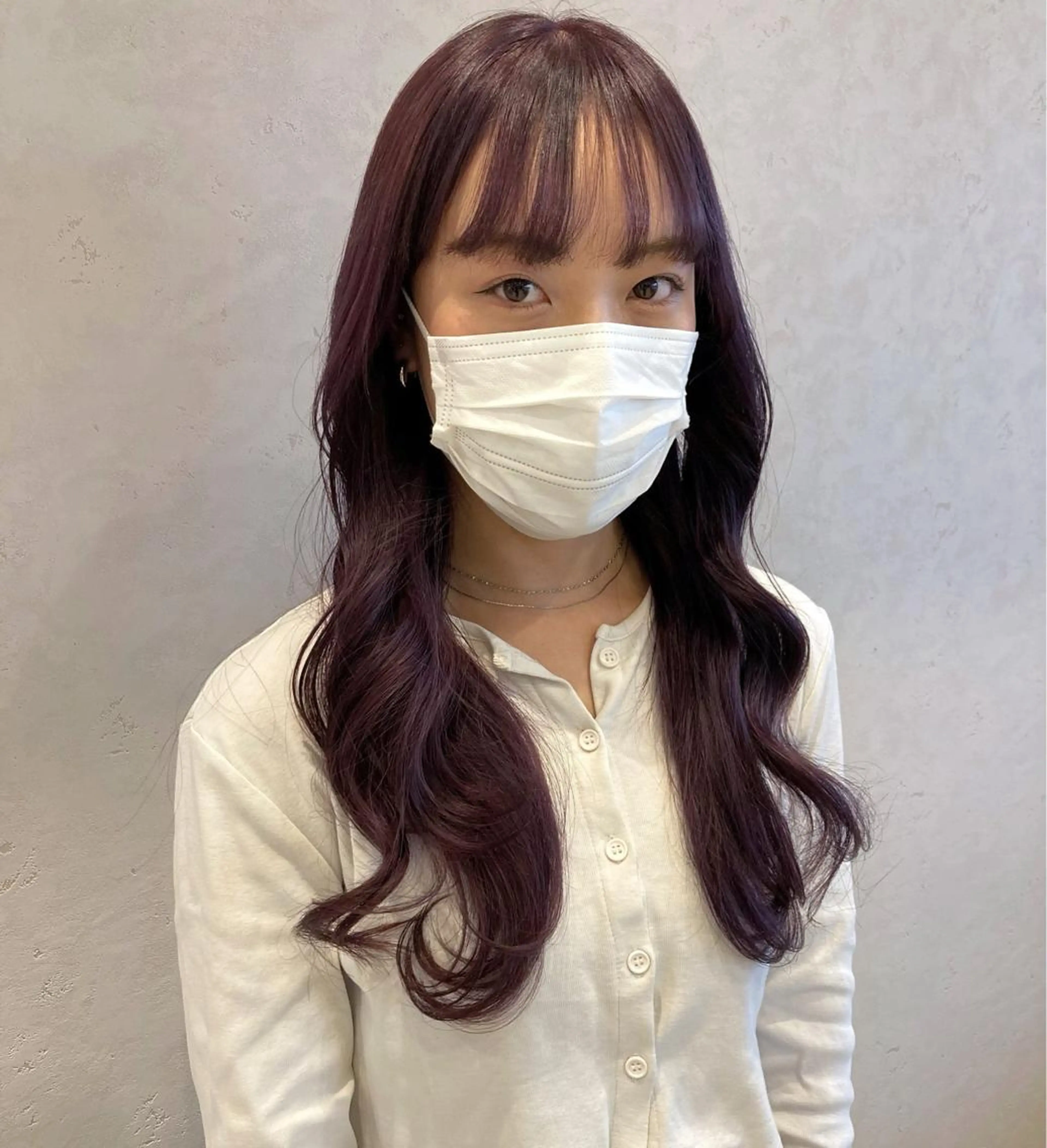 ロング カラー バイオレットカラー nono/パーマ /顔まわりカット🐈のヘアスタイル