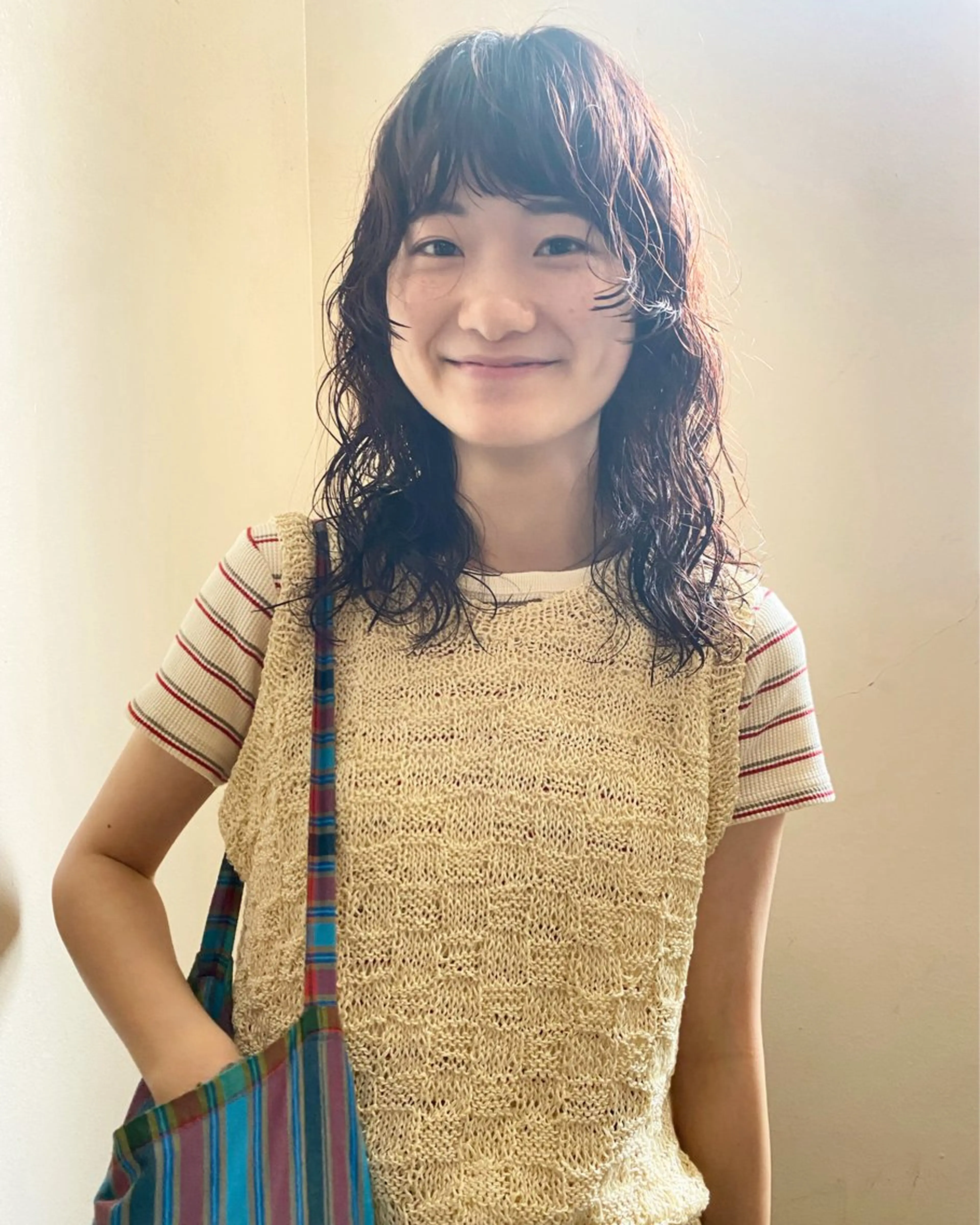 セミロング パーマ カット ヘアカラー パーマ トリートメント 下北沢 soiのヘアスタイル