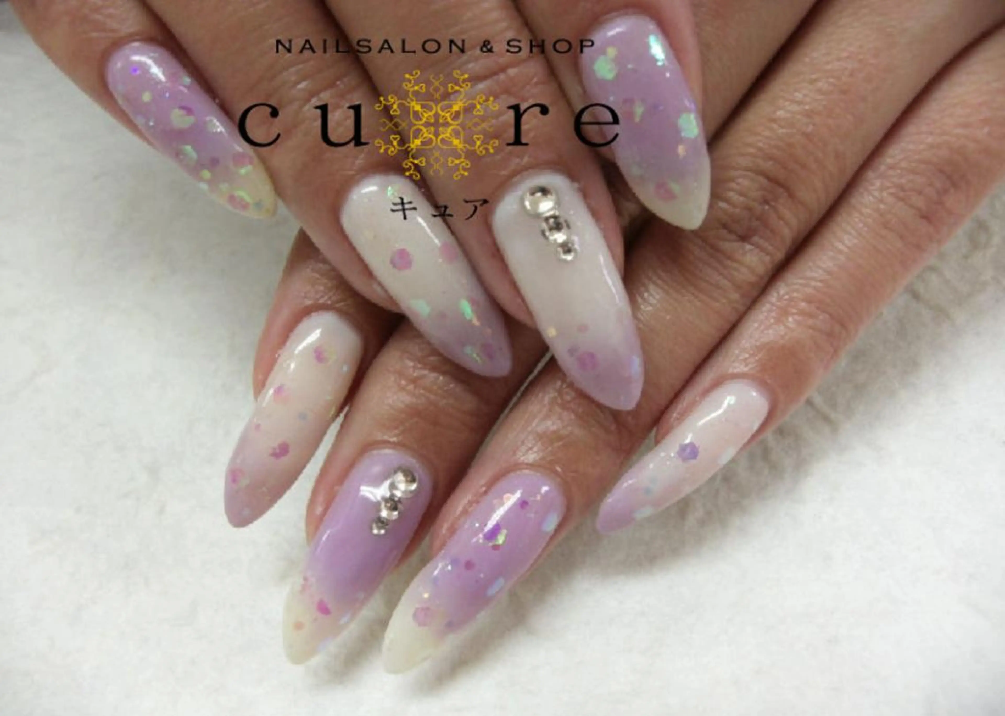ロング ネイル ネイルサロン Cureのネイルデザイン
