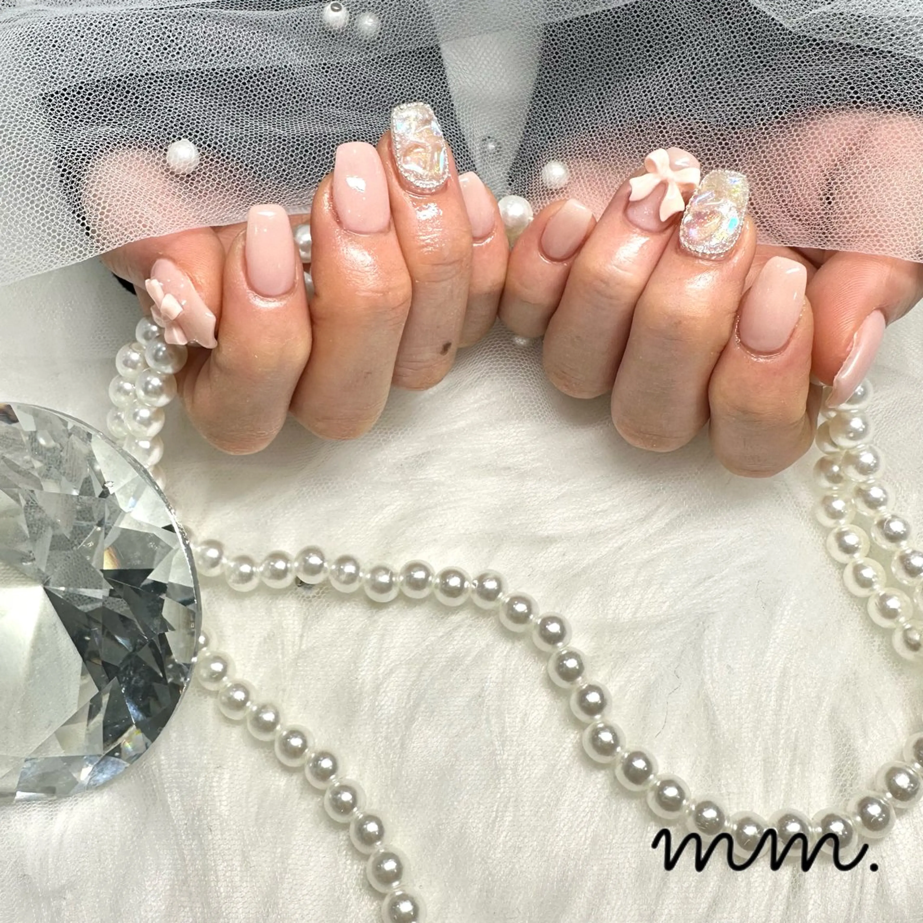 ネイル ハンドネイル 🩷🩵mm.大宮 Riyo🧸🩵🩷のネイルデザイン