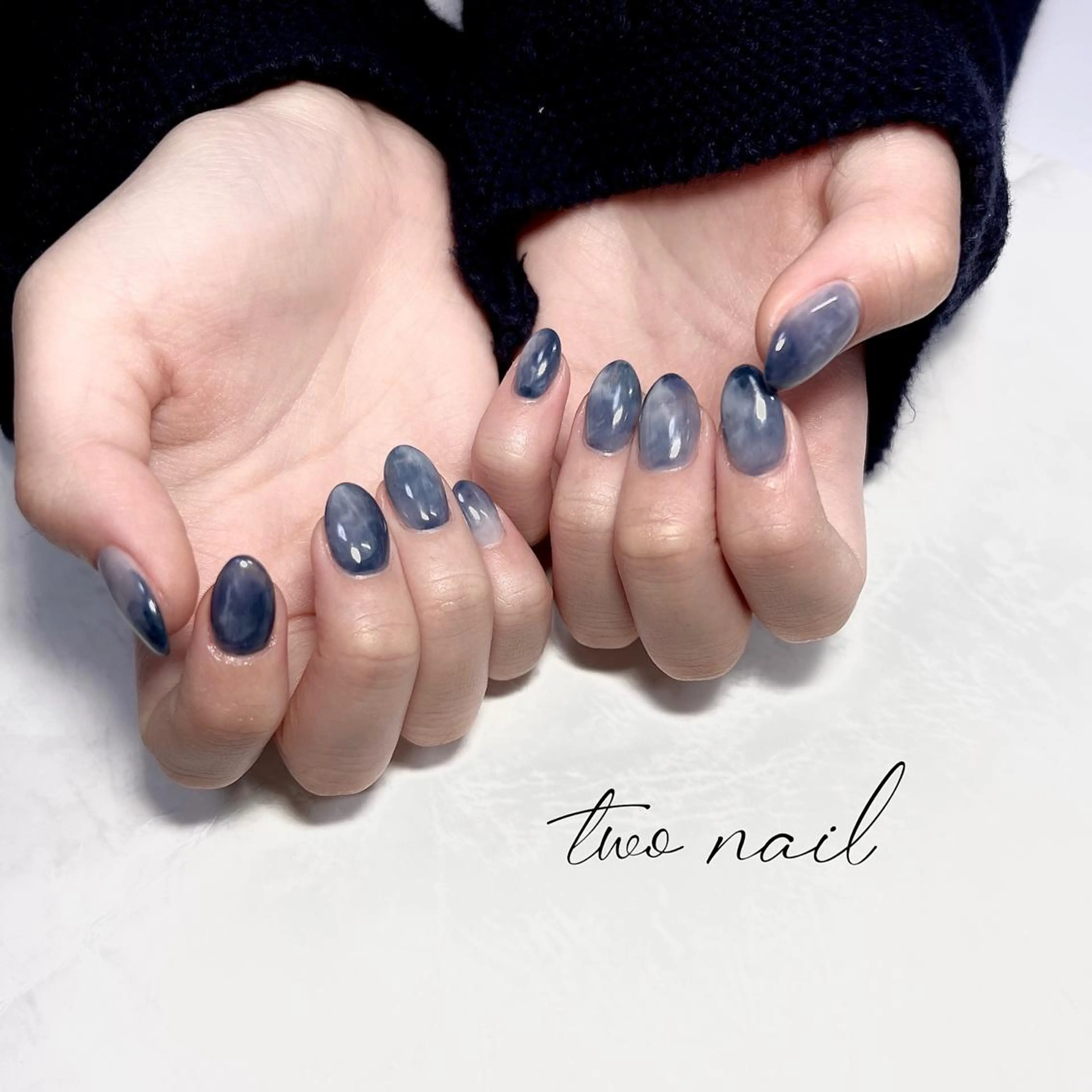 ネイル アートネイル フットネイル ハート ニュアンスネイル ホワイト two nailのネイルデザイン