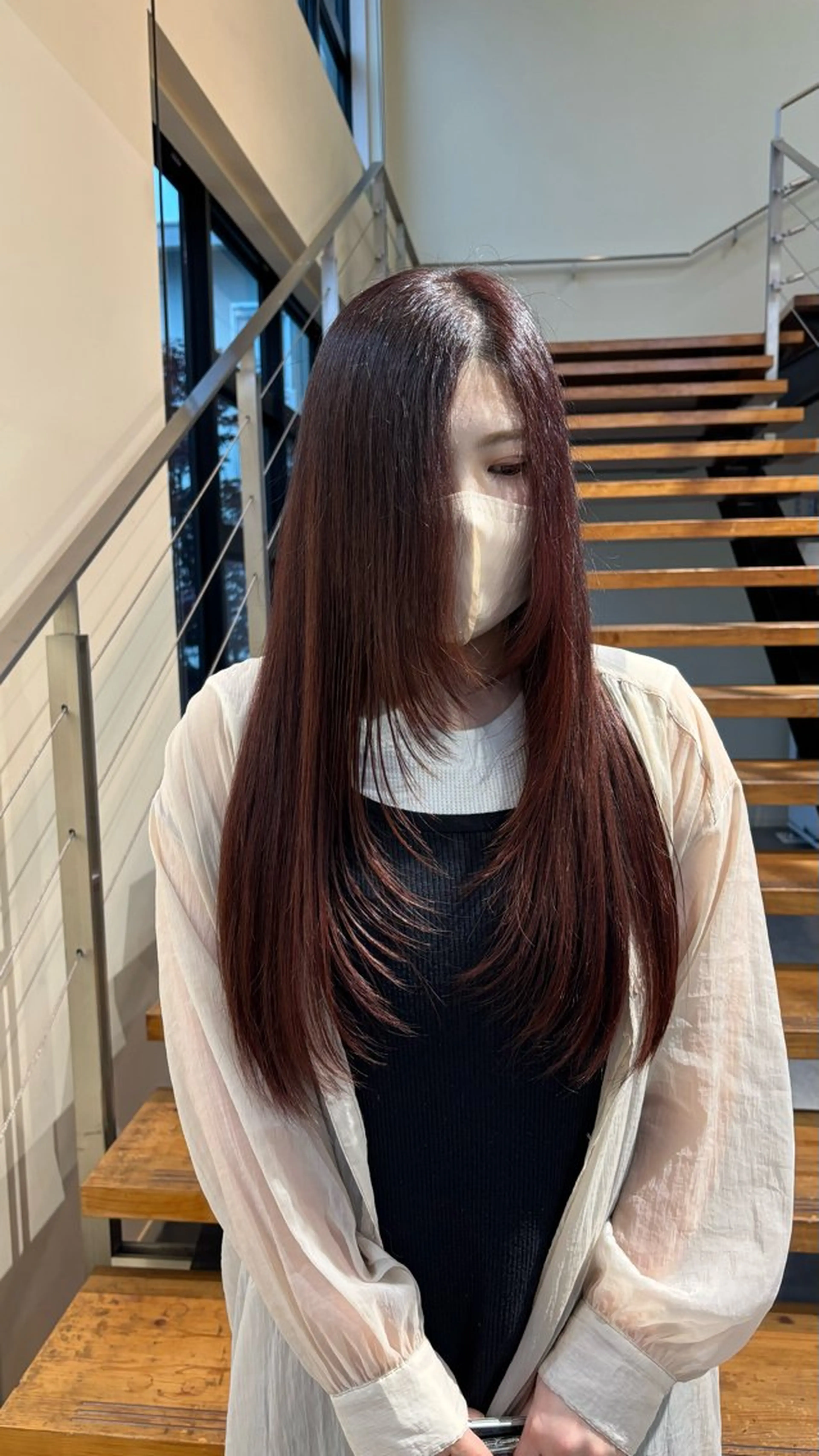 ロング カラー カット ヘアカラー ヘッドスパ Mizuki. / 暖色系カラーのヘアスタイル