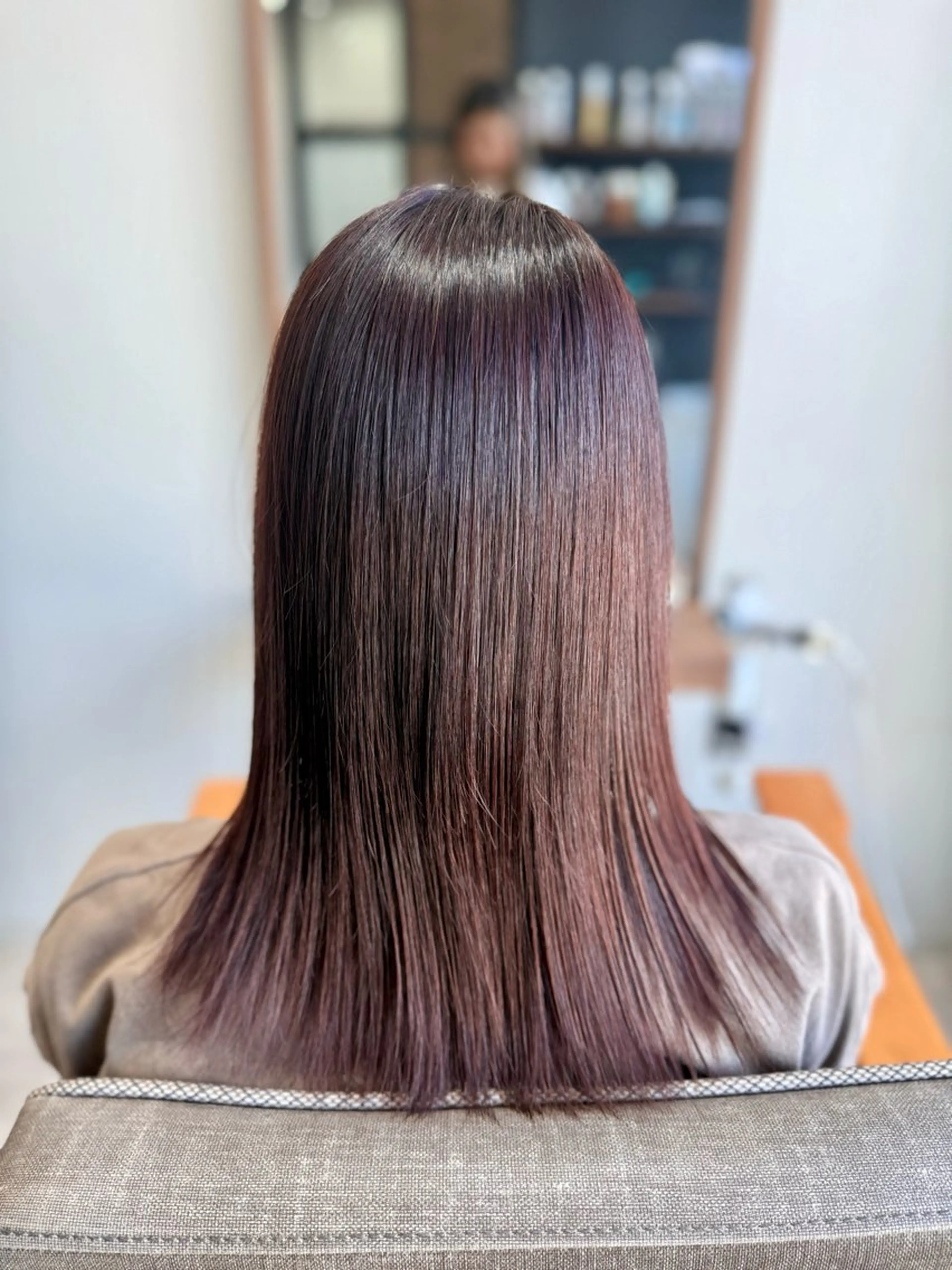 ミディアム 髪質改善 カット ヘアカラー トリートメント 舟橋 瑞稀のヘアスタイル