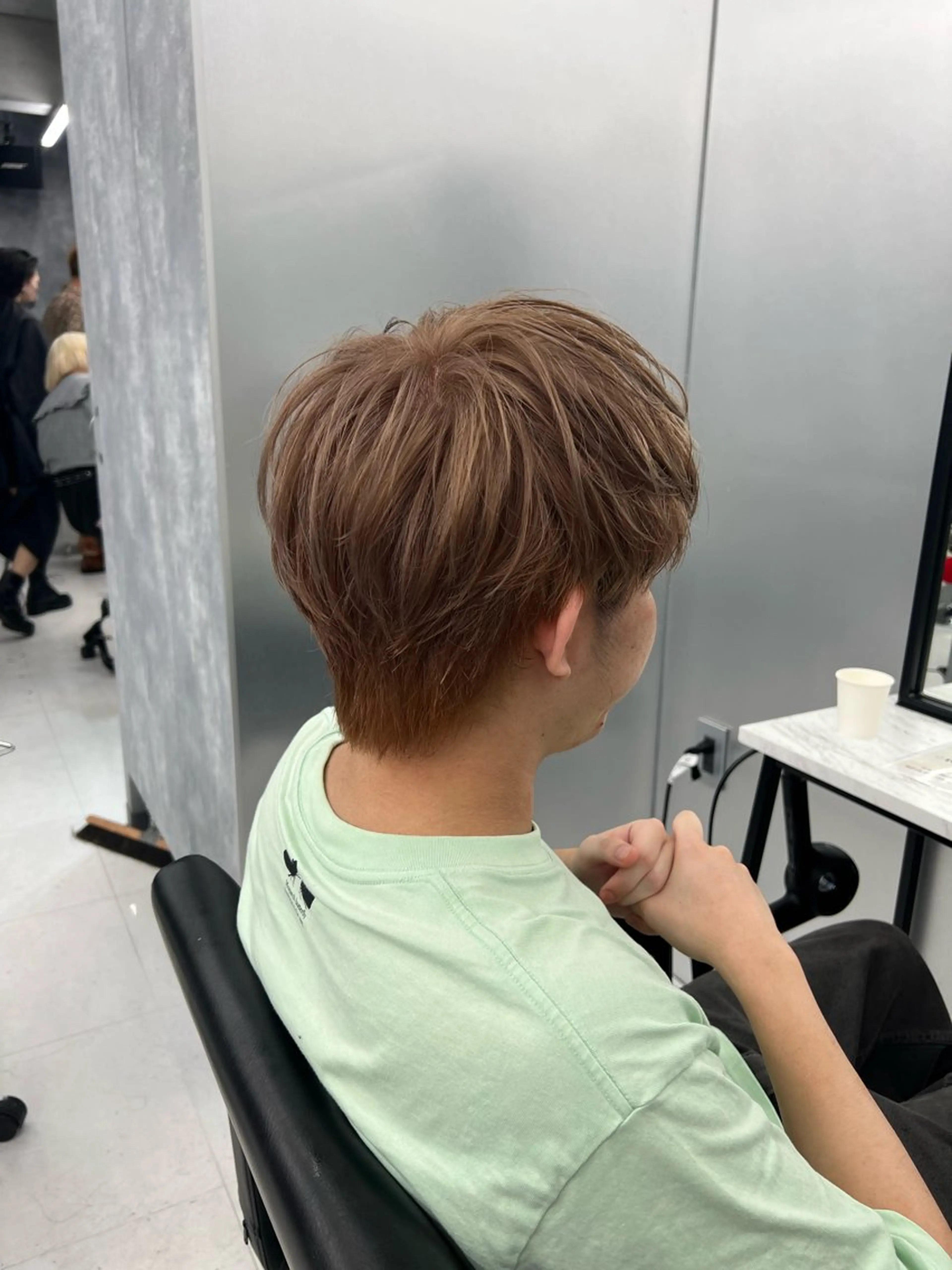 ミディアム カラー メンズ 👑垢抜け韓国ヘア ハッシュカット唯澄のヘアスタイル