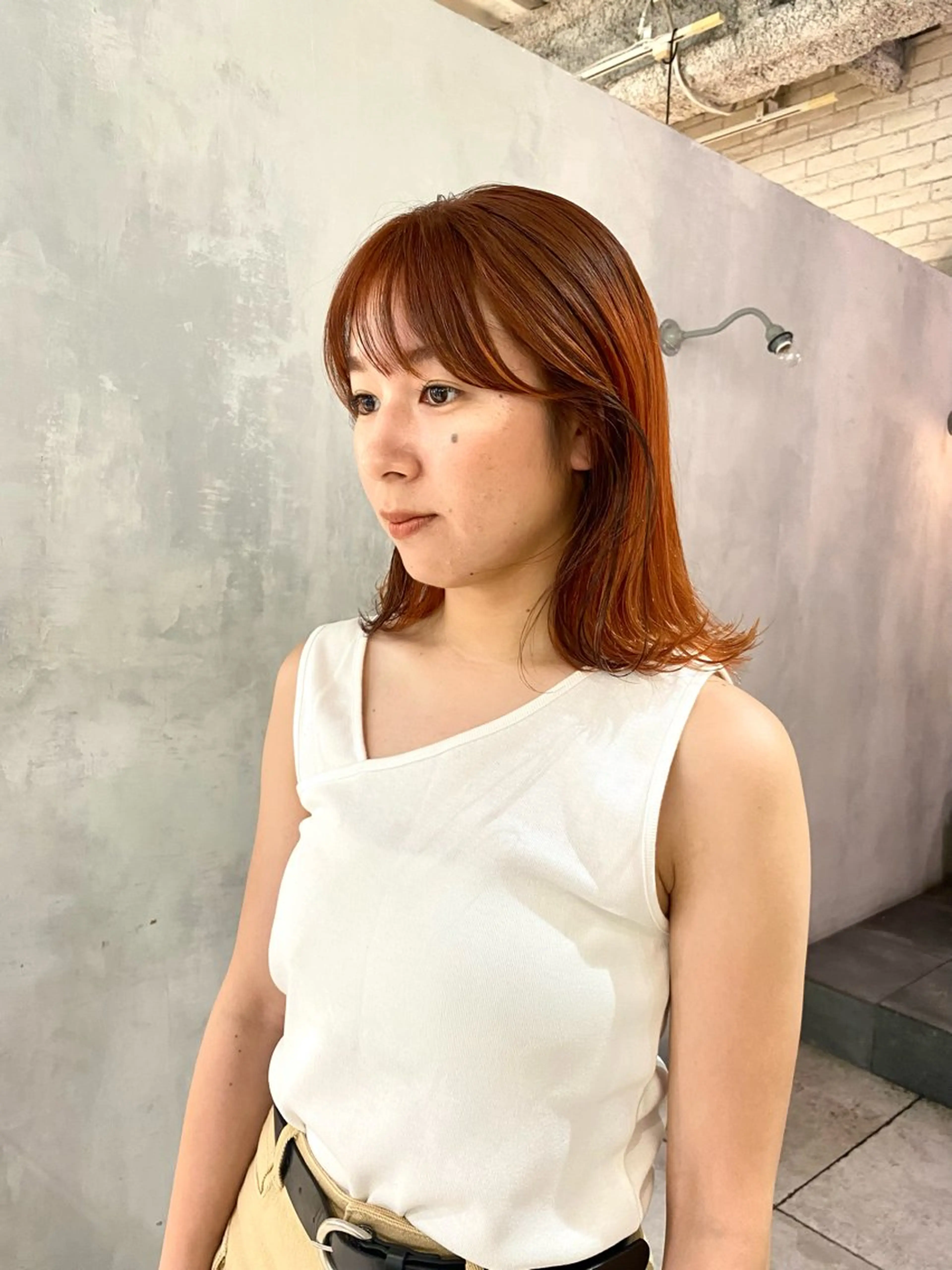 ミディアム カラー 🌼ボブ.暖色 🌼浅井 遥のヘアスタイル