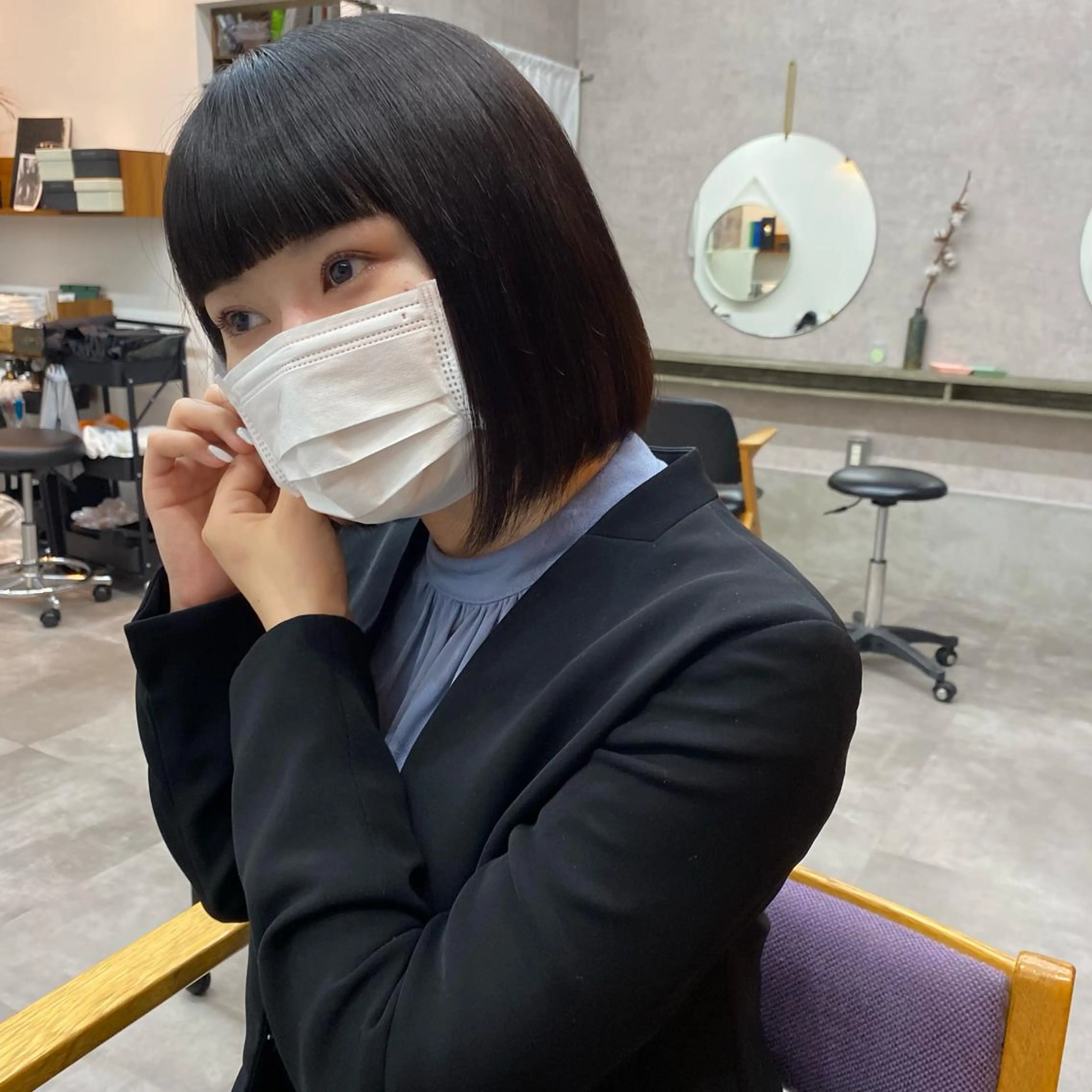 ショート ダウンパーマ 【sity.ザイク】のヘアスタイル