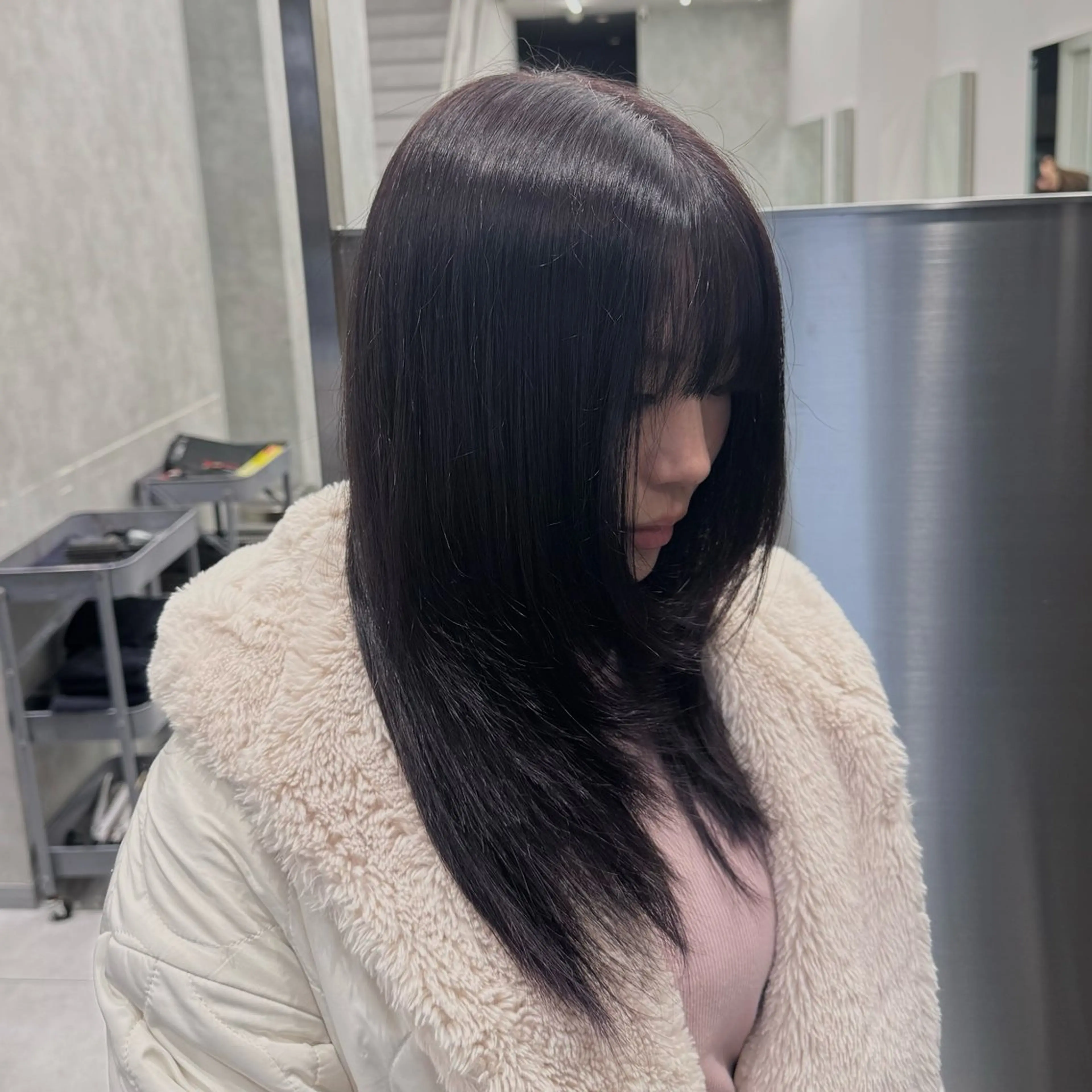 カラー ディープラベンダー ラベンダーカラー 𝐥𝐚𝐲𝐞𝐫 韓⛓️ ブリーチのヘアスタイル