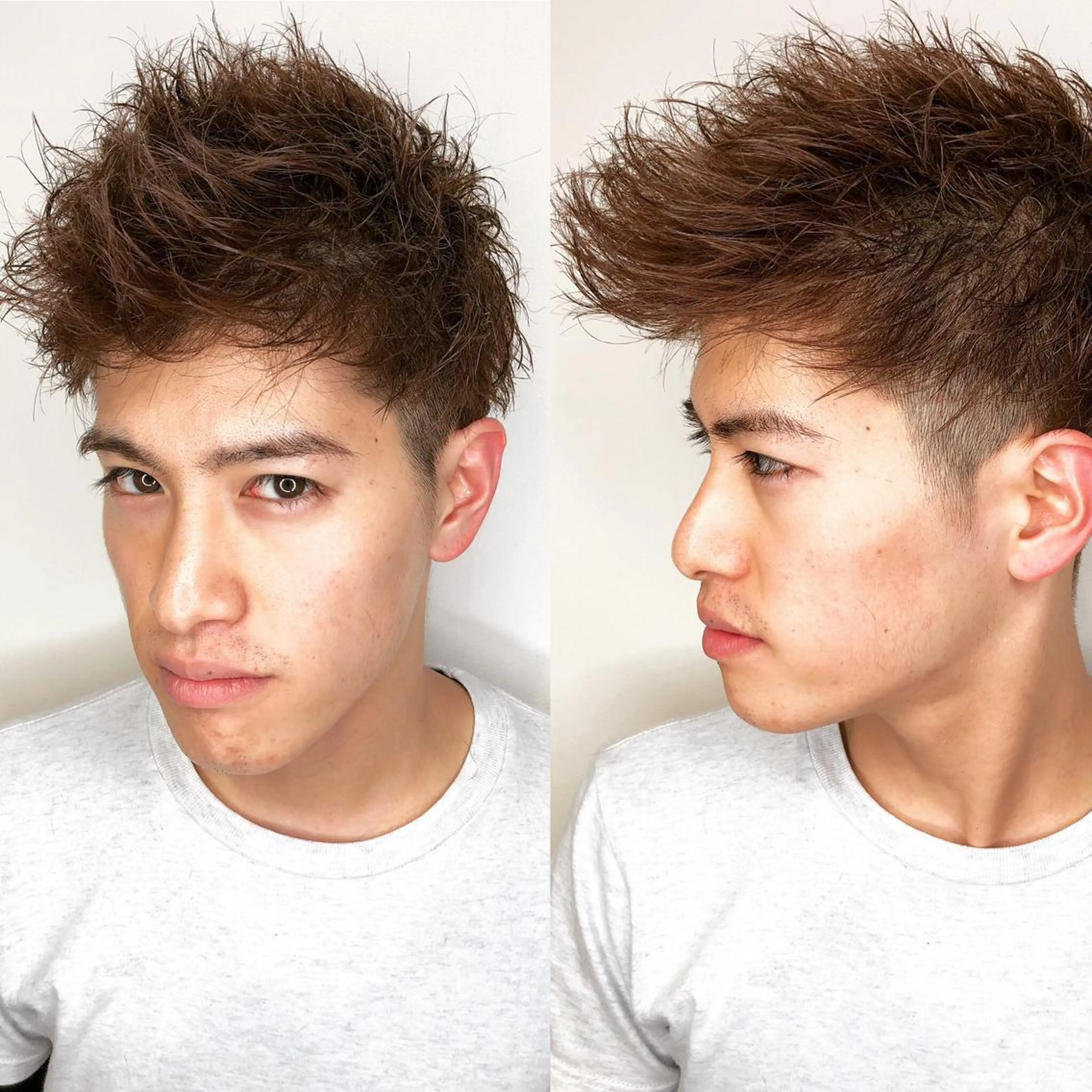 ショート カラー メンズ モヒカン メンズヘア特化 崎田 成人のヘアスタイル