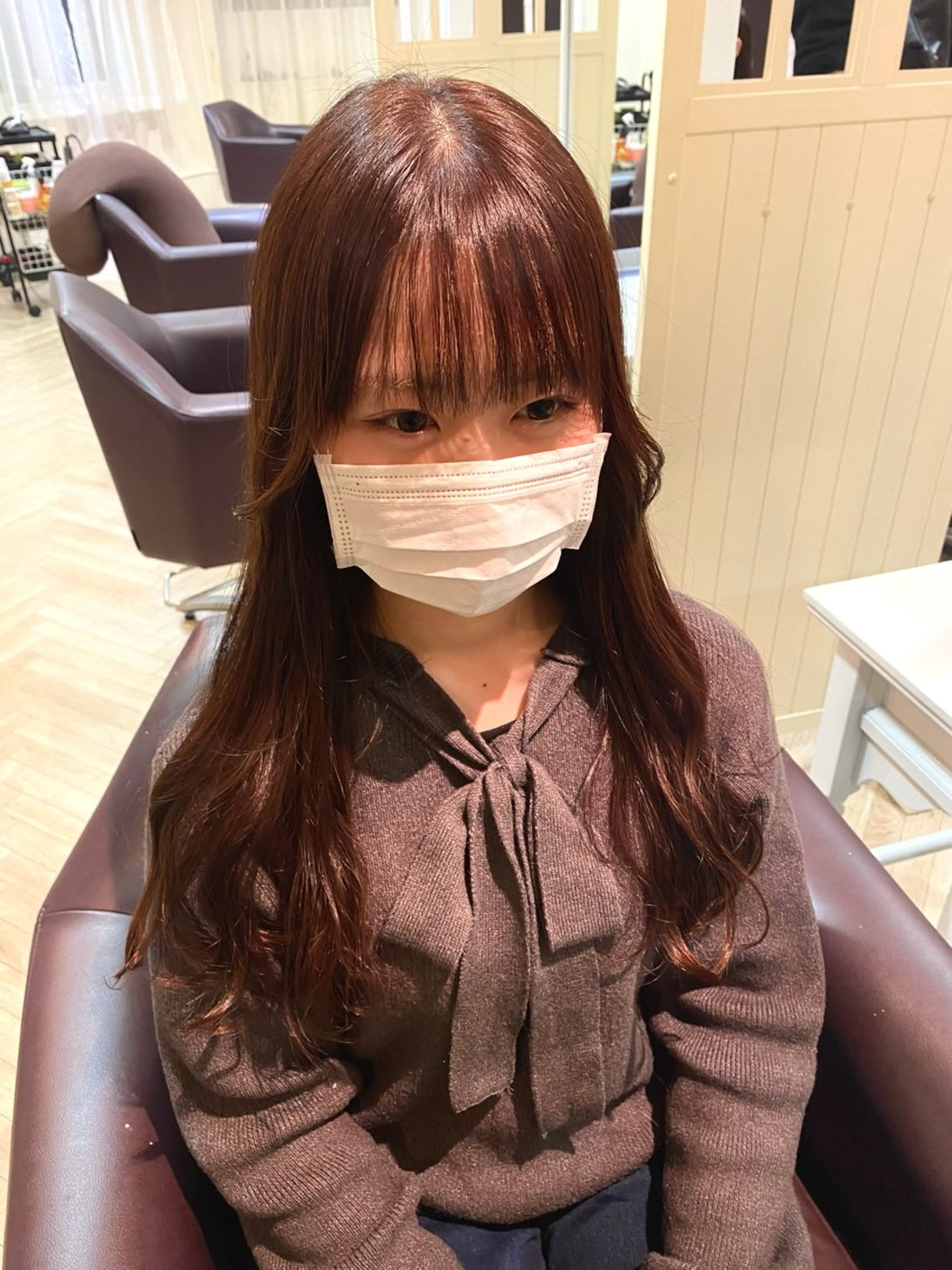 ロング カラー ブラウンカラー ピンクカラー ピンクブラウン Reginavita栄店 【レジナヴィータ】所属・鈴木 二依奈のヘアスタイル