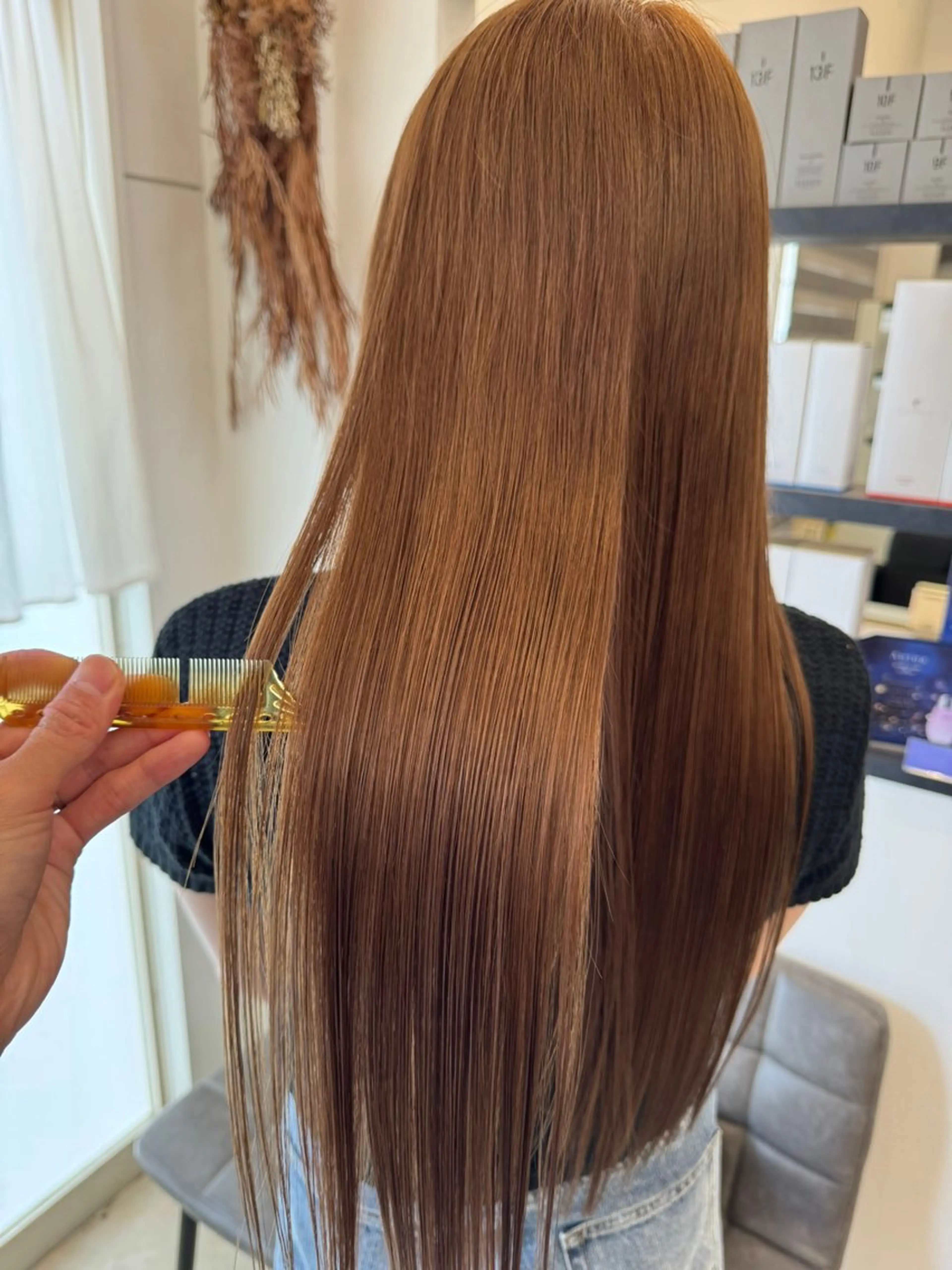 ロング カット 縮毛矯正 トリートメント 日置 大智のヘアスタイル